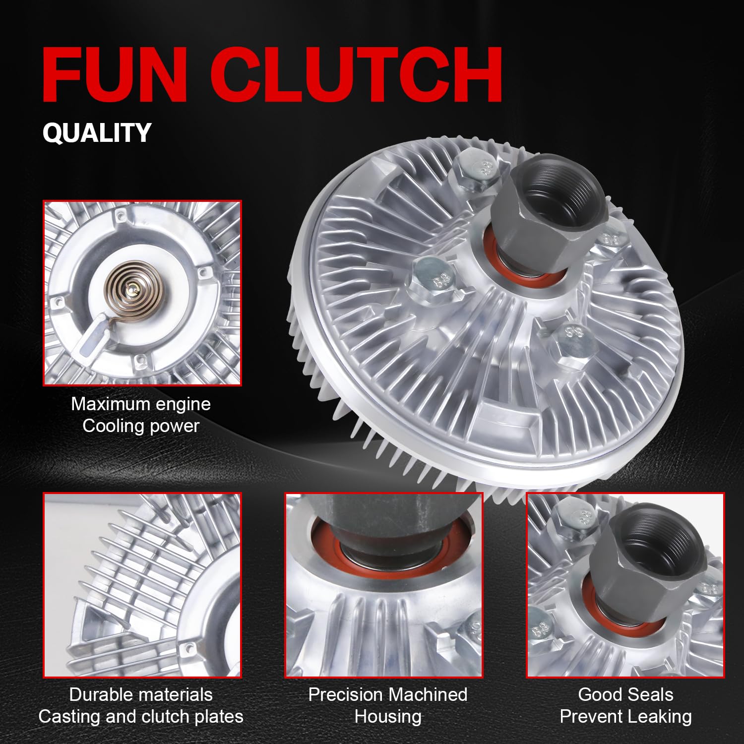 GZGN Engine Cooling Fan Clutch 2786 Compatible with Chevy Silverado 1500 2500 3500, Tahoe 2001-2004, Suburban & GMC Sierra, Yuko