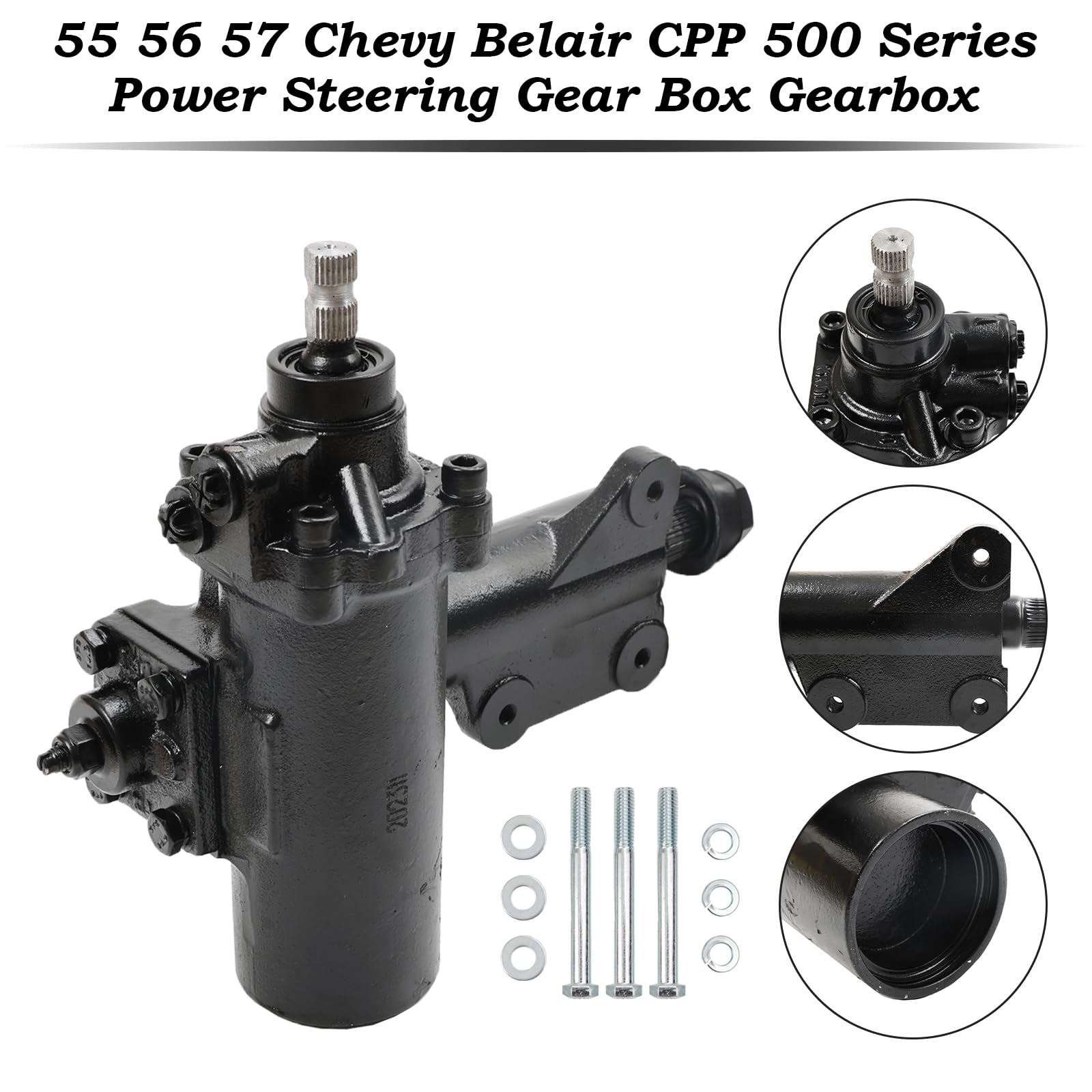 Frezon Power Steering Gear Box Quick Ratio For Chevrolet Bel Air, 210, 150 Cpp 500 Series Quick Ratio Power Steering Gearbox 1955-1957# Sgb5557,Cp50000-2, Psff-K