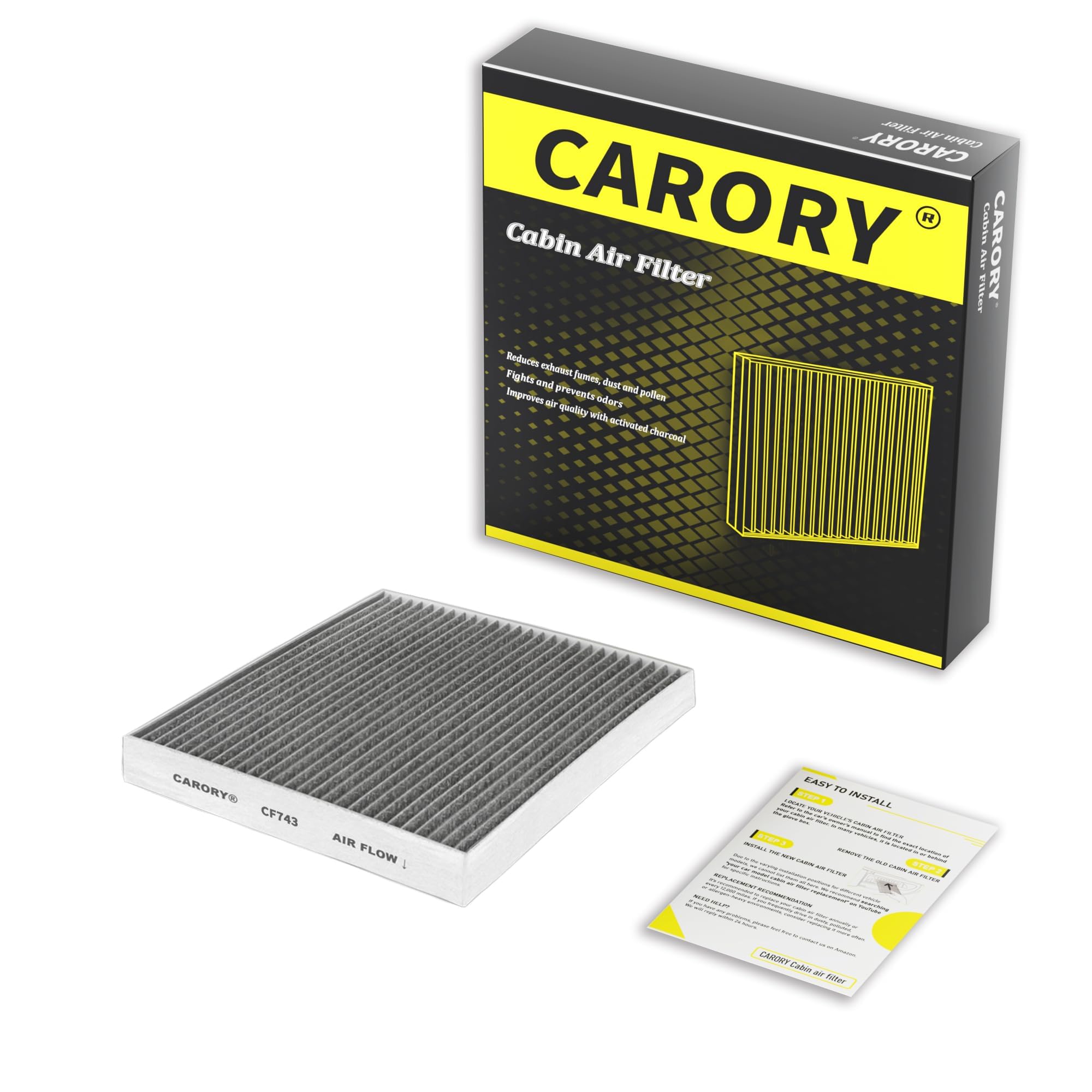 Cabin Air Filter w/Activated Carbon for Nissan, INFINITI, Chrysler, Dodge, VW Select Models - Armada, Frontier, GT-R, Titan, Tit