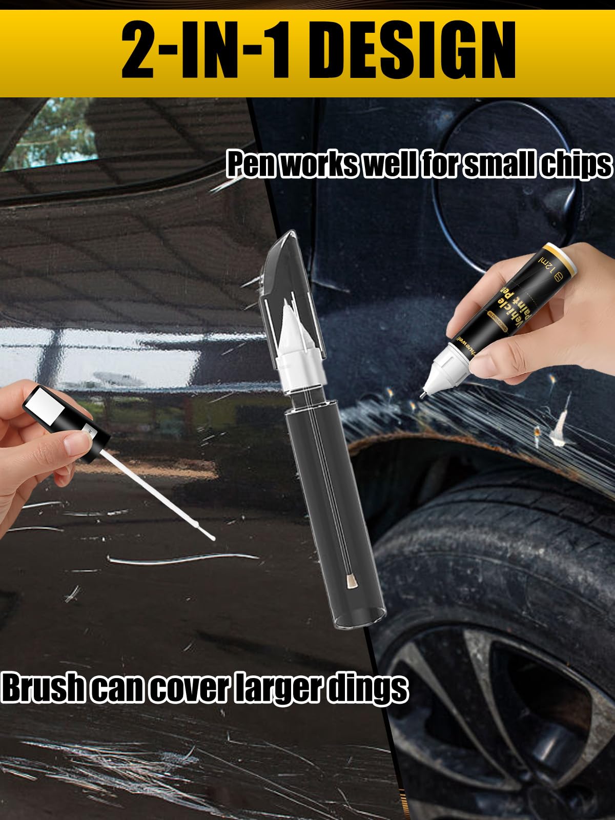 Green Touch Up Paint for Cars, Car Scratch Repair Pen, Car Paint Touch Up Pen Auto Scratches Remover Easy to Use and Quick Fix(E