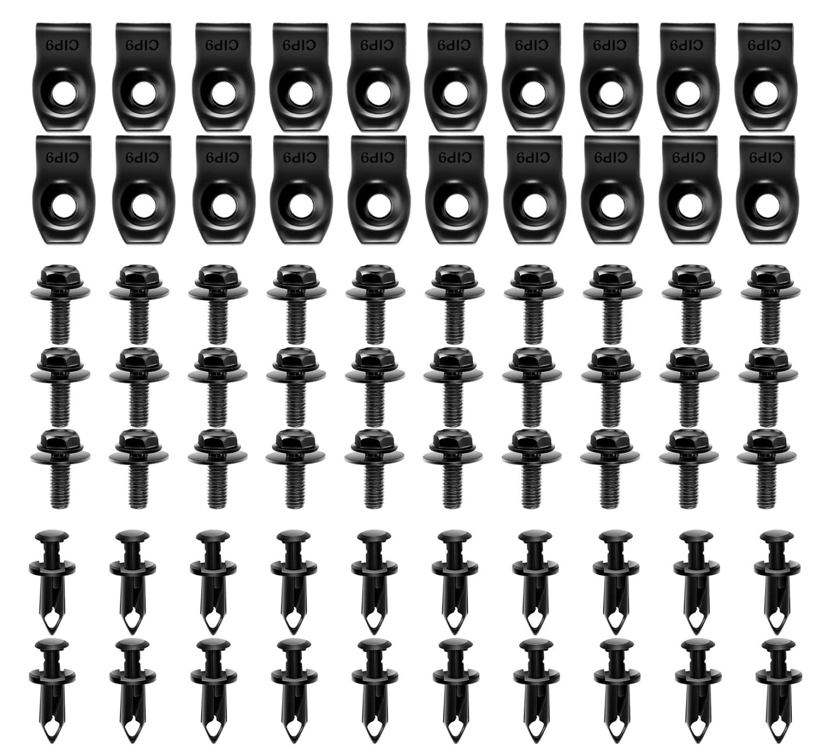Nilight 70Pcs Engine Under Cover Splash Shield Guard Body Bolts Bumper Fender Liner Push Retainer Fastener Rivet Clips For Infin