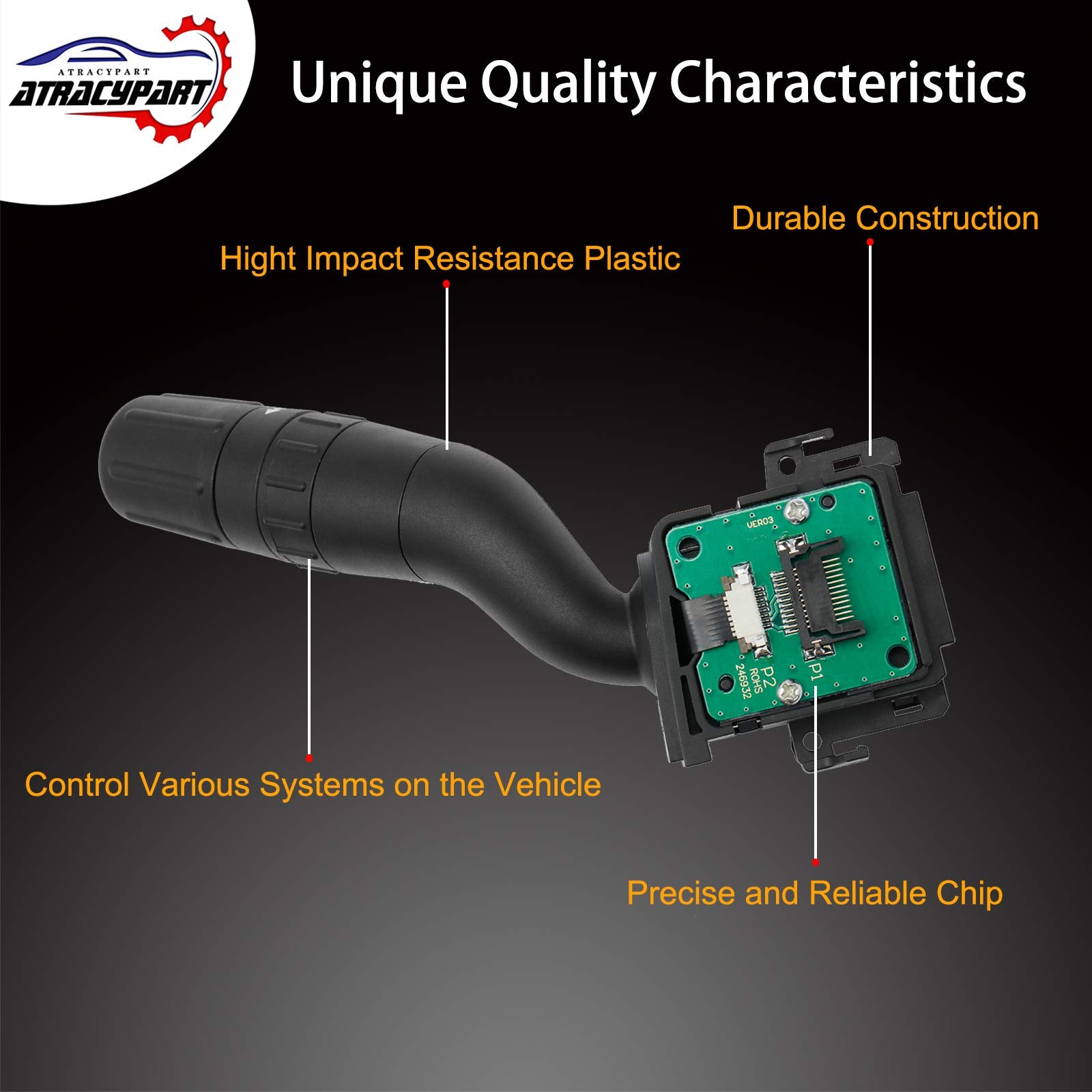 Windshield Wiper Switch | Replacement For Ford Explorer (2011-2019), Edge (2011-2015), Police Interceptor Utility (2013-2018), L