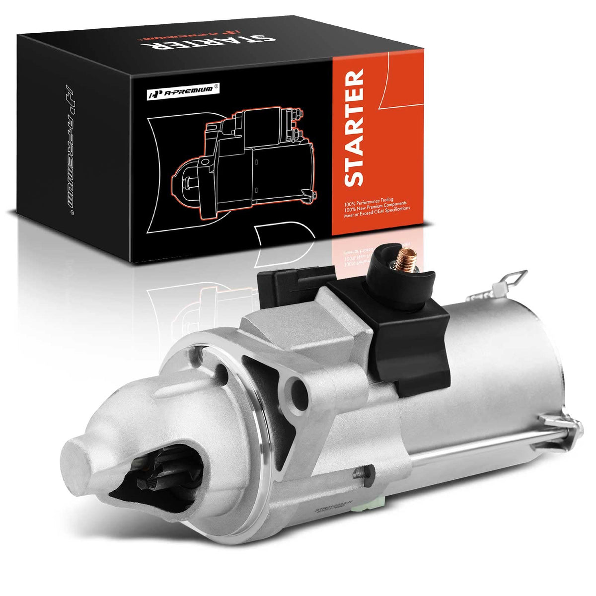 A-Premium Starter Motor Compatible With Honda Accord 2006-2012, Cr-V 2007-2011, Element 2007-2011, Civic 2006-2011 & Acura Tsx 2