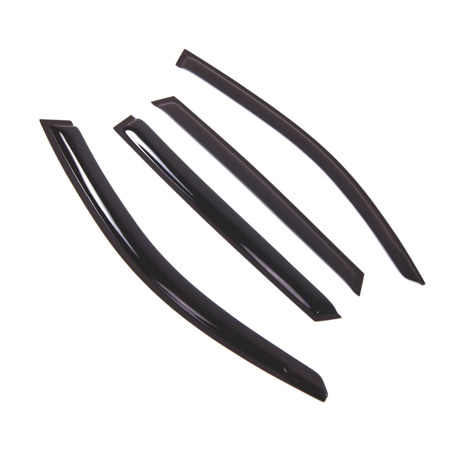 Tuningpros Wd2-688 Dark Smoke 4 Pcs Set Window Visor (Outside Mount) Deflector Rain Guard Compatible With 2008-2013 Cadillac Cts