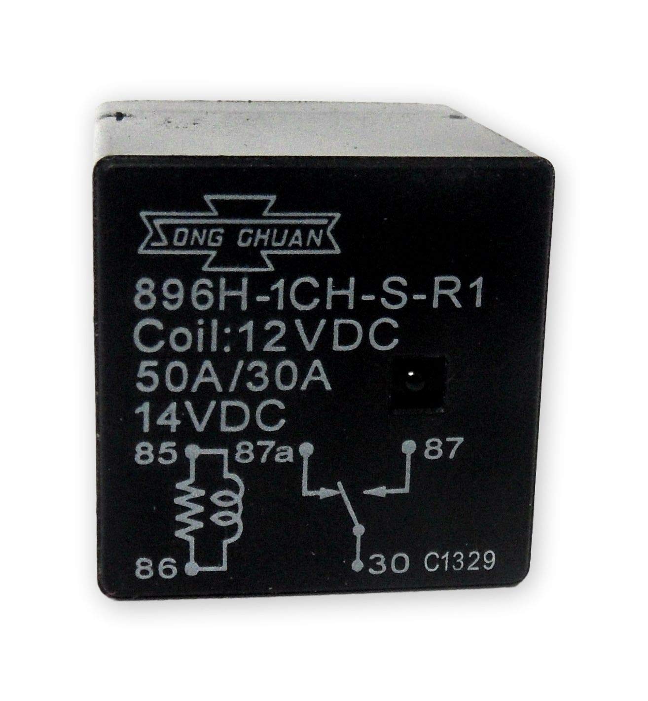 Song Chuan 896H-1Ch-S-R1 Automotive Relay Quick Connect 12Vdc 50Amp