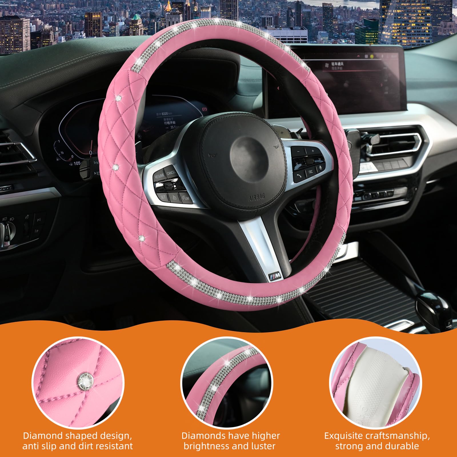 Diamond Steering Wheel Cover