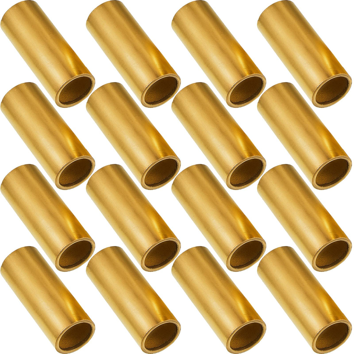 Dunzy 16 Pcs Trailer Leaf Spring Bushing Kit Shackle Bushings Brass Bushings Trailer Axle Bushing Tools For Trailer Axle Replace Double Eye Springs, Id 9/16' Od 11/16' (Bronze)