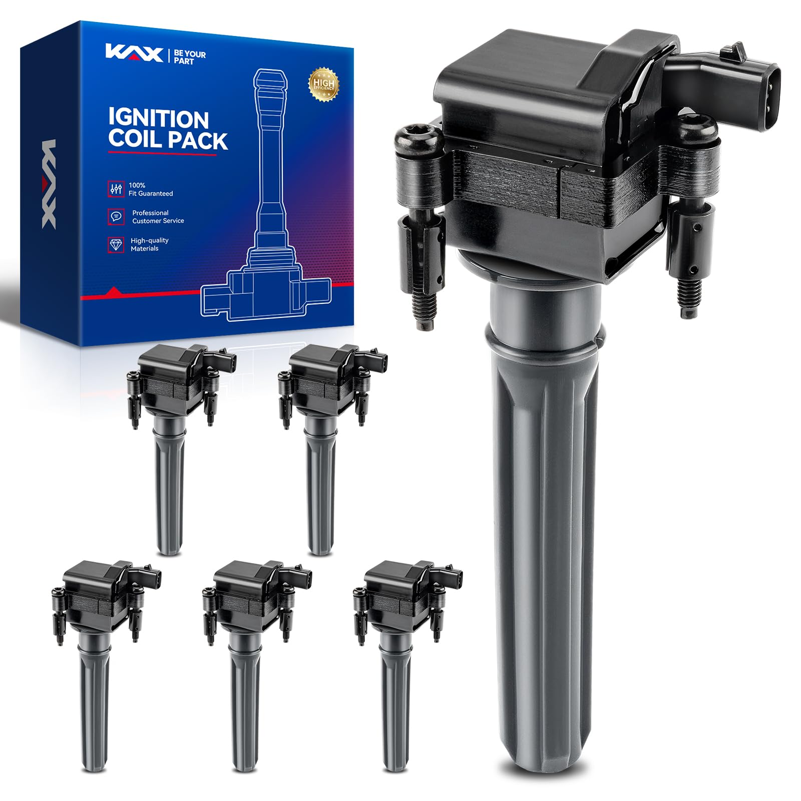 KAX UF269 Ignition Coil 6 Packs Fit for Pacifica 2004-2006,300 2005,300M 1999-2004,Concorde 1998-2004,Magnum 2005,Intrepid 1998-