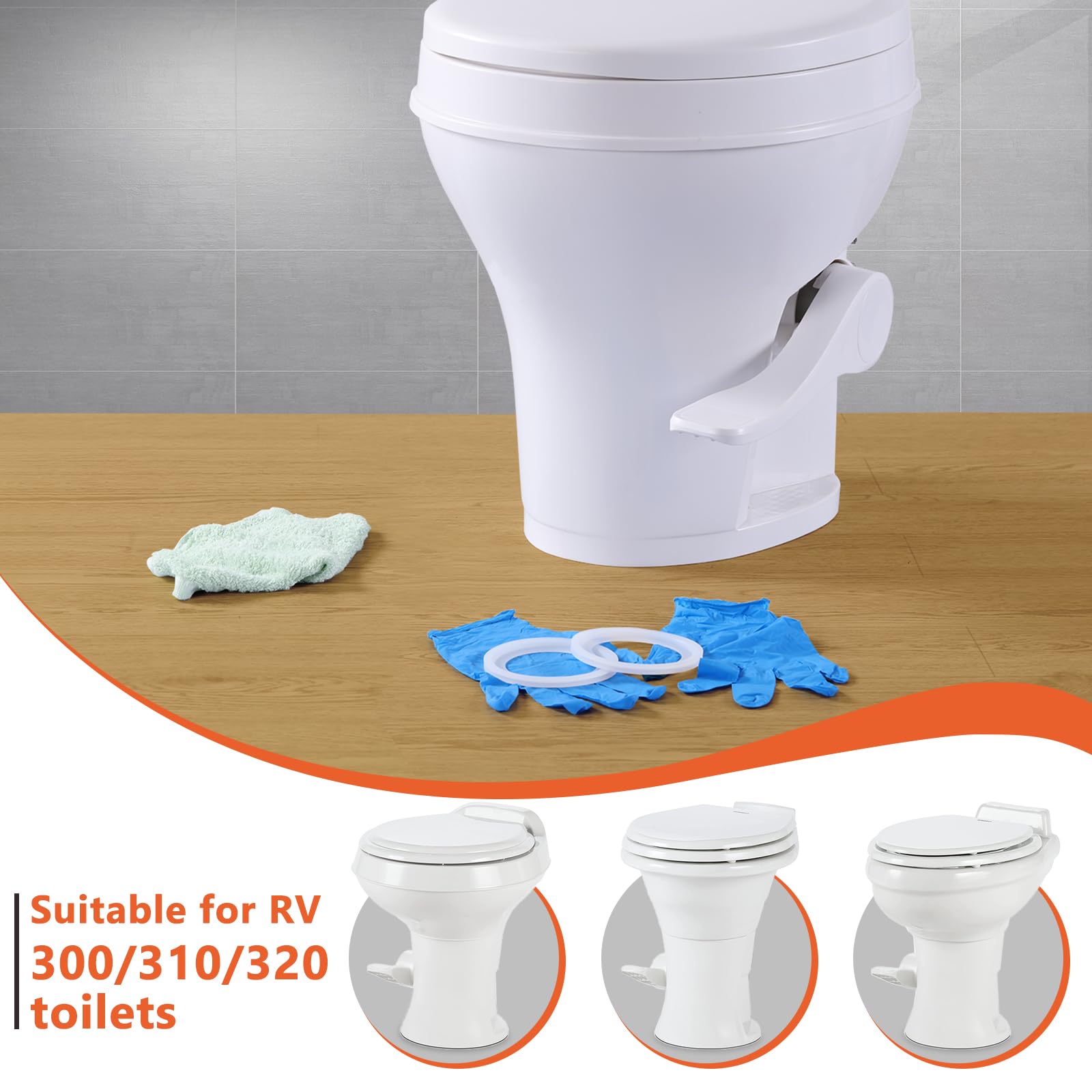 Boeemi Rv Toilet Seal Kit 385311658 Flush Ball Seal Replacement For Dometics 300 310 320 Rv Toilet Parts Solves Toilet Leakage,