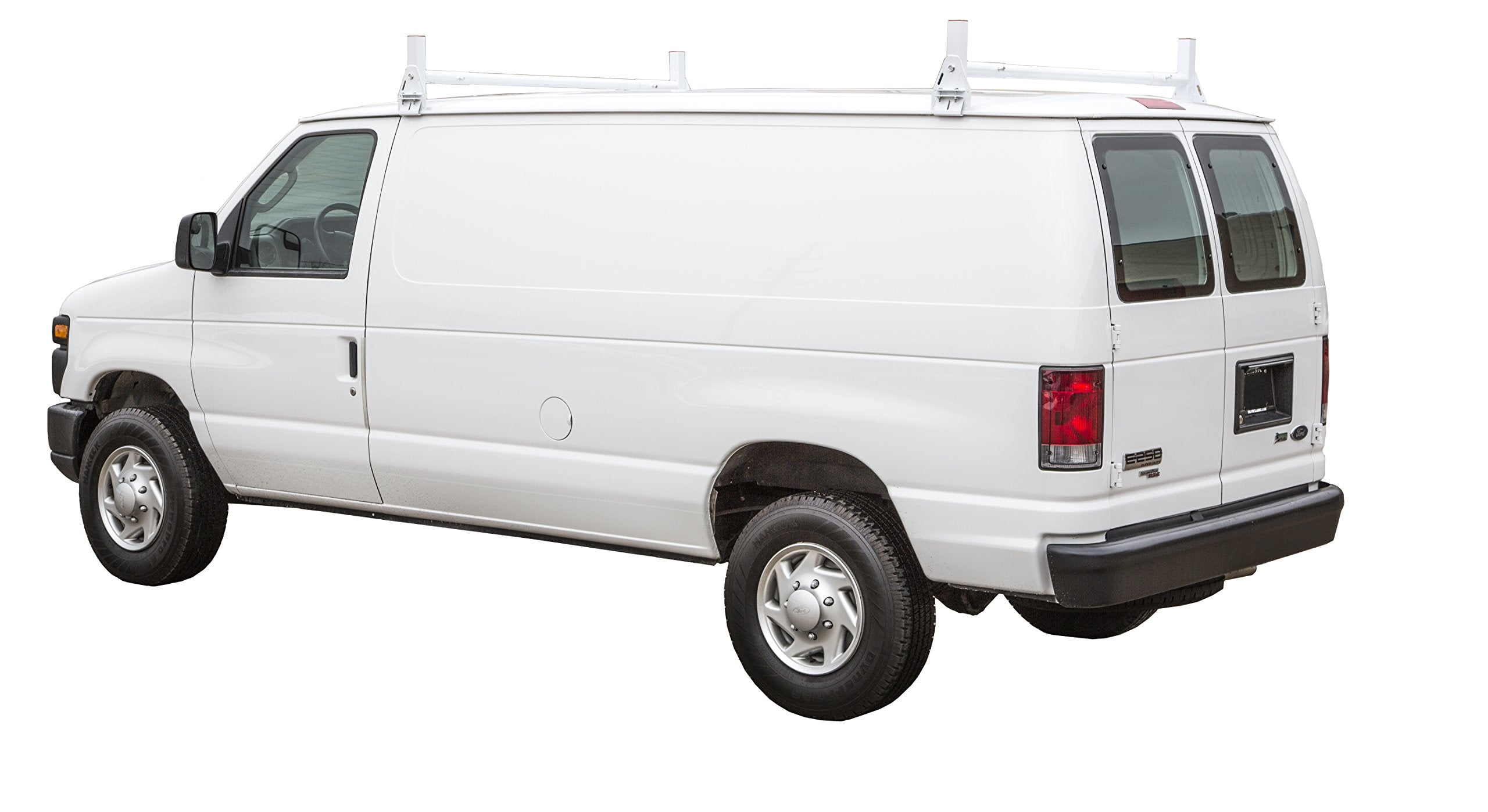 Buyers Products 1501310 Ladder Rack for Work Van, Adjustable Width, White Powder-Coated Carbon Steel, Contractor Rack for Vans,