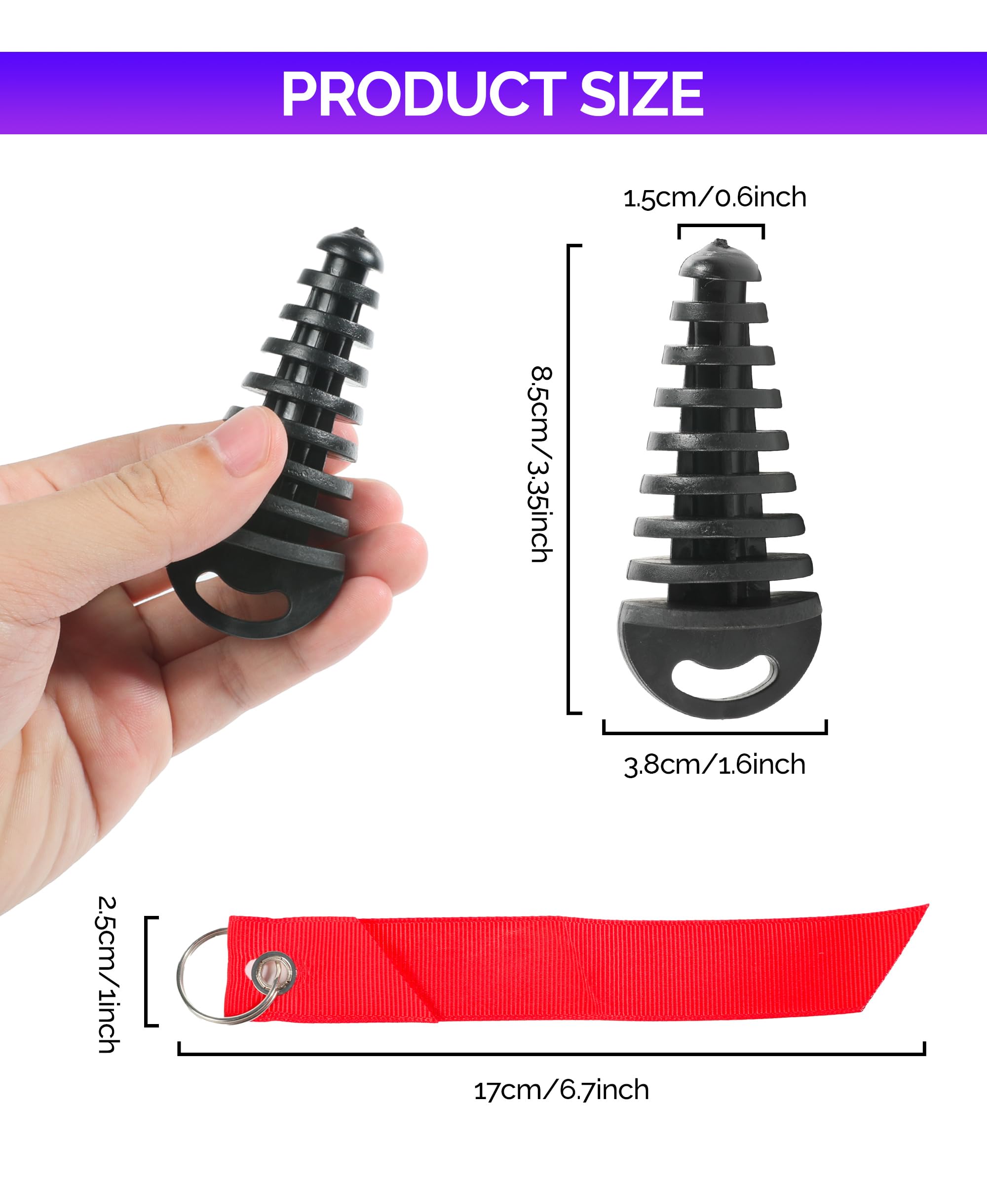 RACOONA 2PCS Muffler Exhaust Wash Plug,Dirt Bike Accessories Muffler Exhaust Tail Pipe Plug,0.6''-1.5''/1.1''-1.8'' Wash Plug,Fi