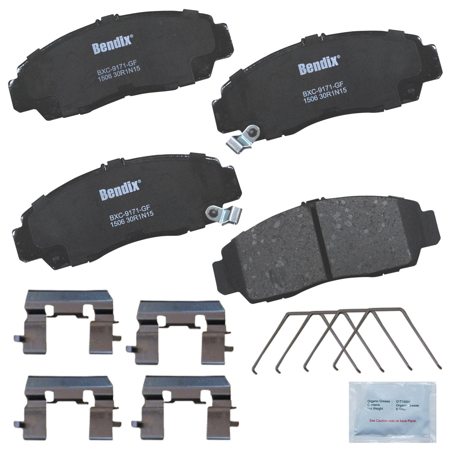 Bendix Priority1 Cfc1506 Ceramic Front Brake Pads For Acura Cl 2003-2001, Rl 2004-1999, Tl 2008-1999, Tsx 2014-2004, Honda Accor