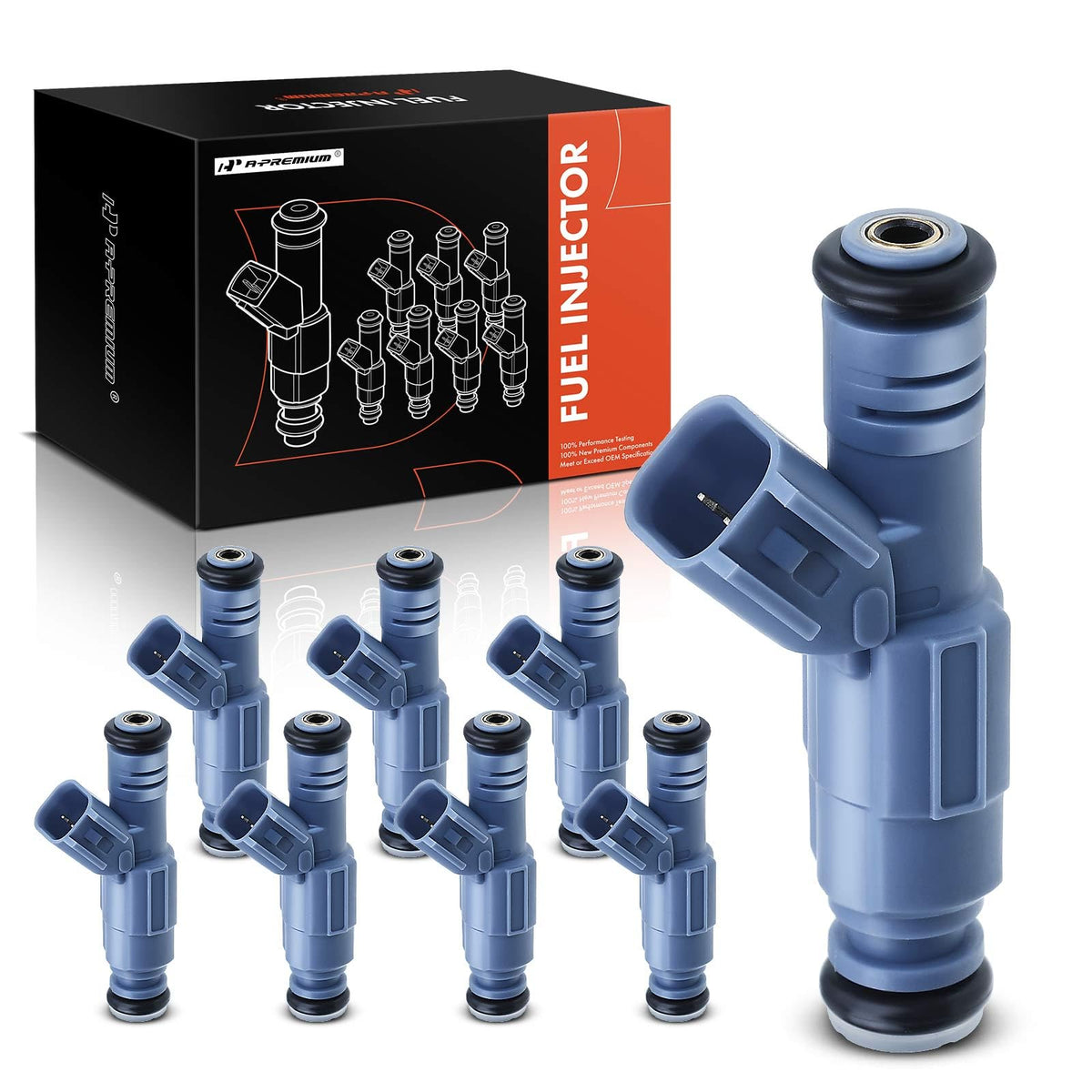 A-Premium Set of 8 Fuel Injectors Compatible with Dodge Dakota, Durango, Ram 1500 & Chrysler Aspen & Jeep Grand Cherokee, Comman