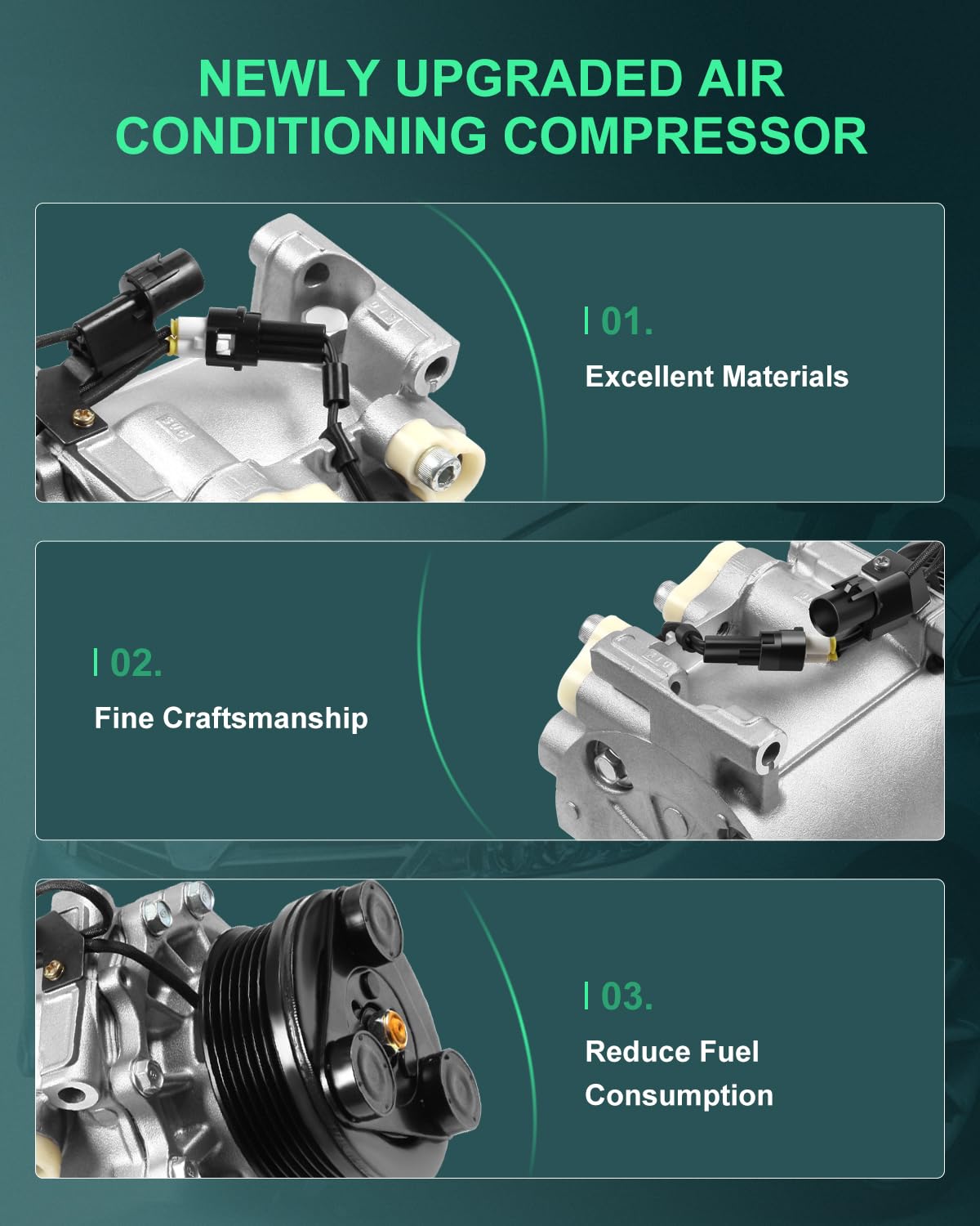 Scitoo Ac Compressor For Chrysler Sebring For Dodge Stratus For Mitsubishi Eclipse Galant Lancer Mirage 1.5L 1.8L 2.0L 2.4L 1998