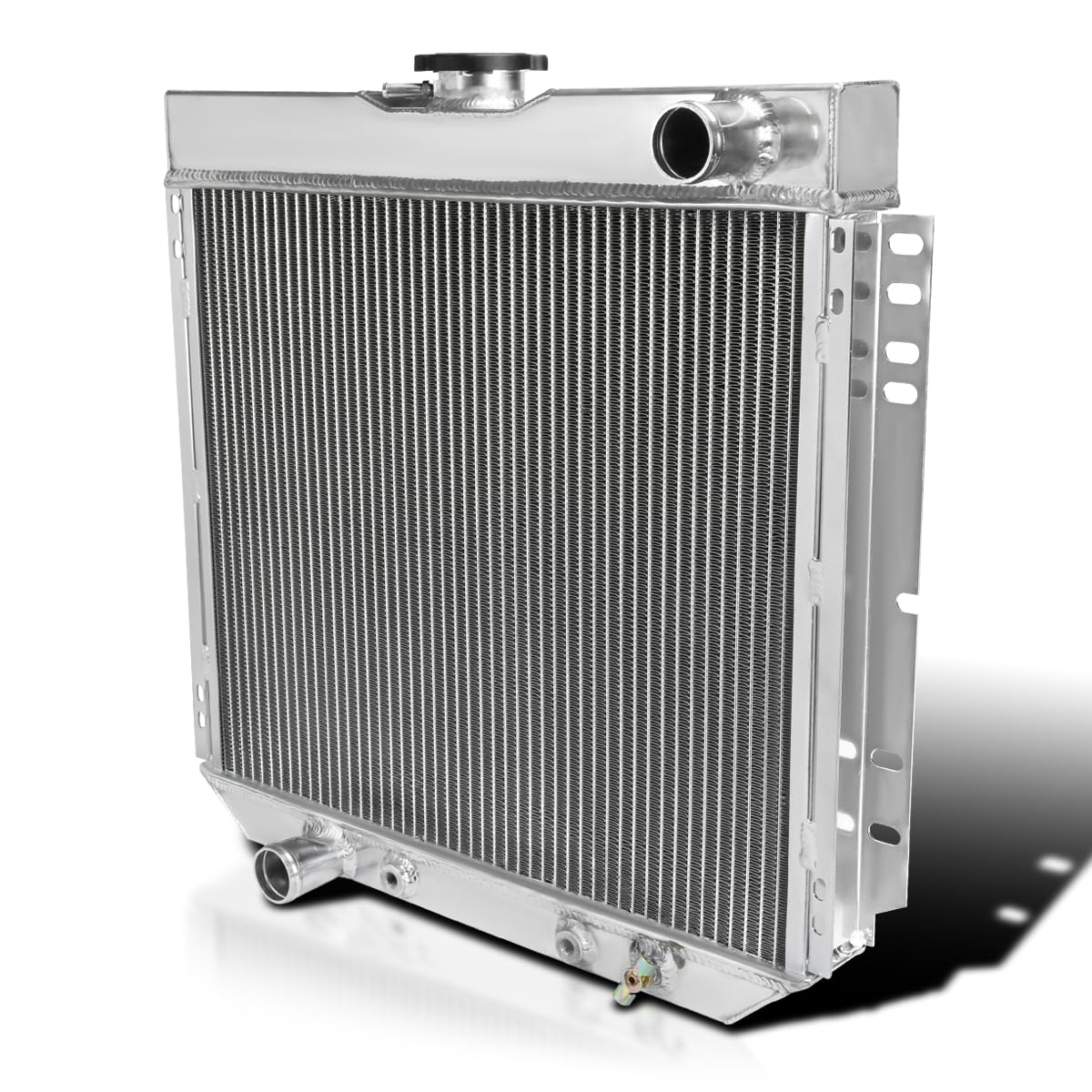 Spec-D Tuning 3 Core Manual Transmission 20'' Driver/Left Side Radiator Compatible With 1969-1970 Ford Mustang/Falcon V8