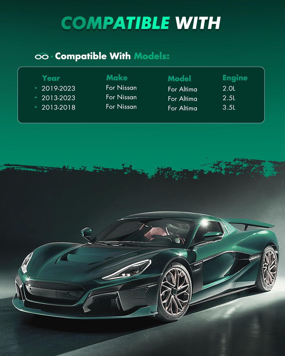 Scitoo D1650 Front Semi-Metal Brake Pads Sets Fit For Nissan Altima 2013-2019