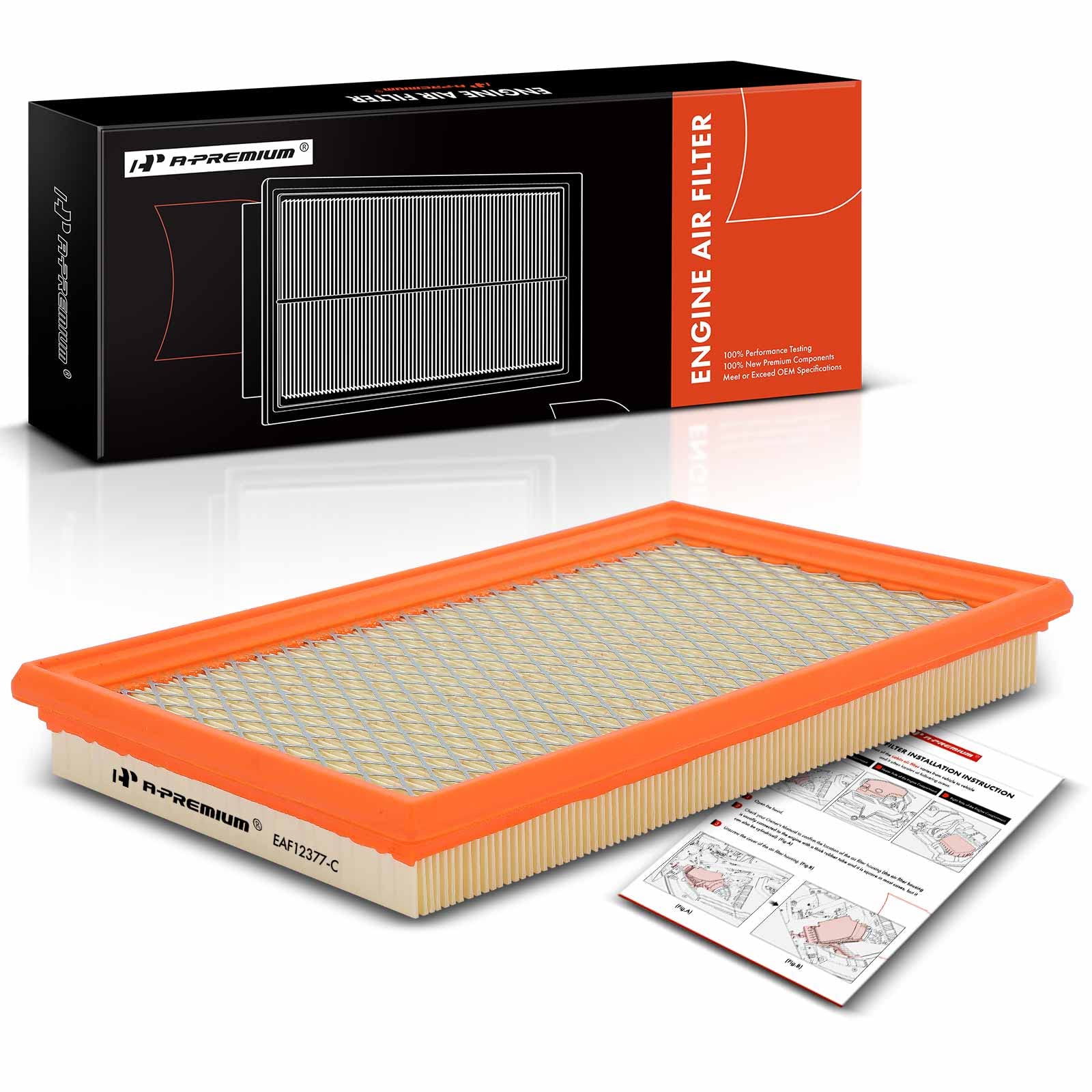 A-Premium Engine Air Filter Compatible with Infiniti, Nissan, Saab & Subaru - 350Z, Altima, Frontier, Maxima, Murano, Pathfinder