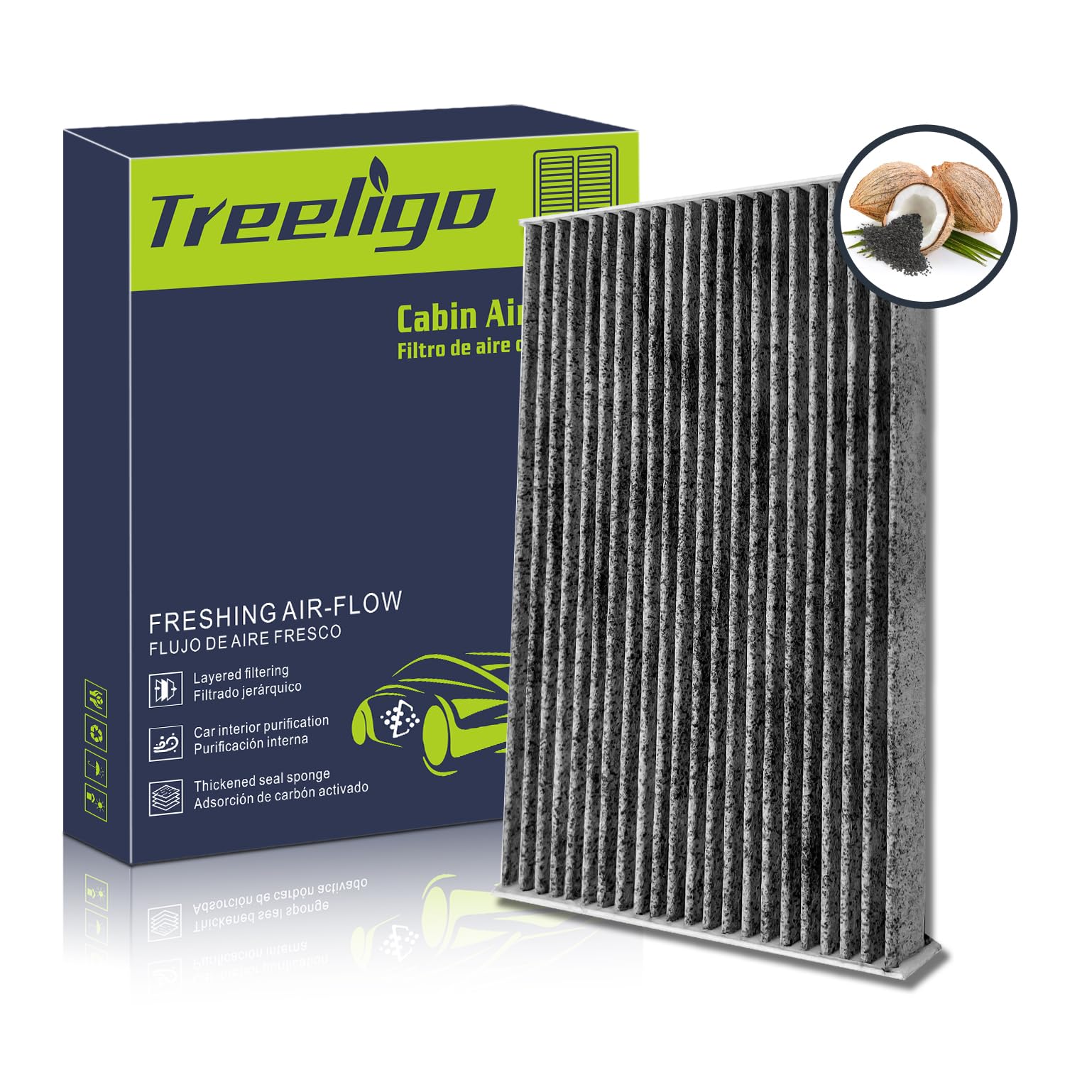 Treeligo Cf11181 Cabin Air Filter, Replacement For Chevy Corvette 2005-2019 Cadillac Xlr 2004 2005 2006 2007 2008 2009, W/Upgrad
