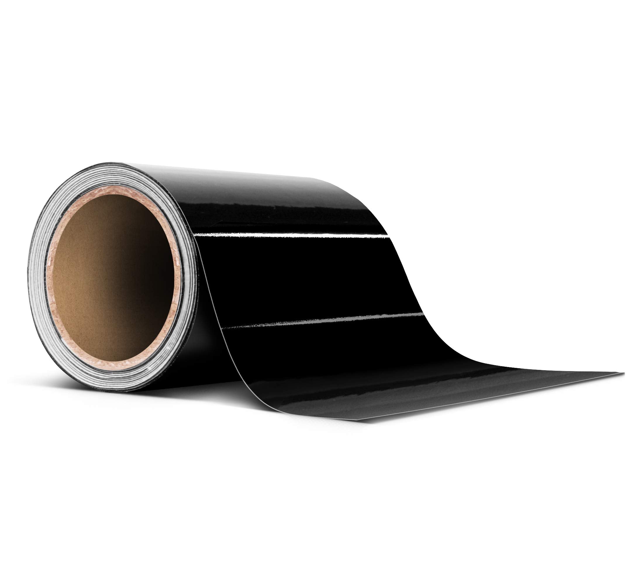 Vvivid Black Gloss Air-Release Adhesive Vinyl Tape Roll (3 Inch X 20Ft)