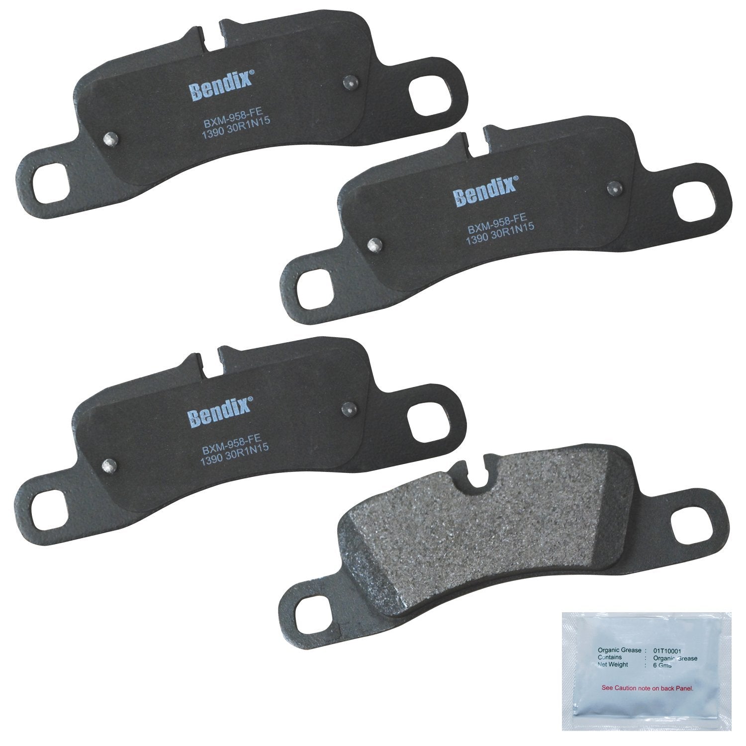 Bendix Priority1 Cfm1390 Semi-Metallic Rear Brake Pads For Porsche Cayenne 2011-2009, Cayenne 2015