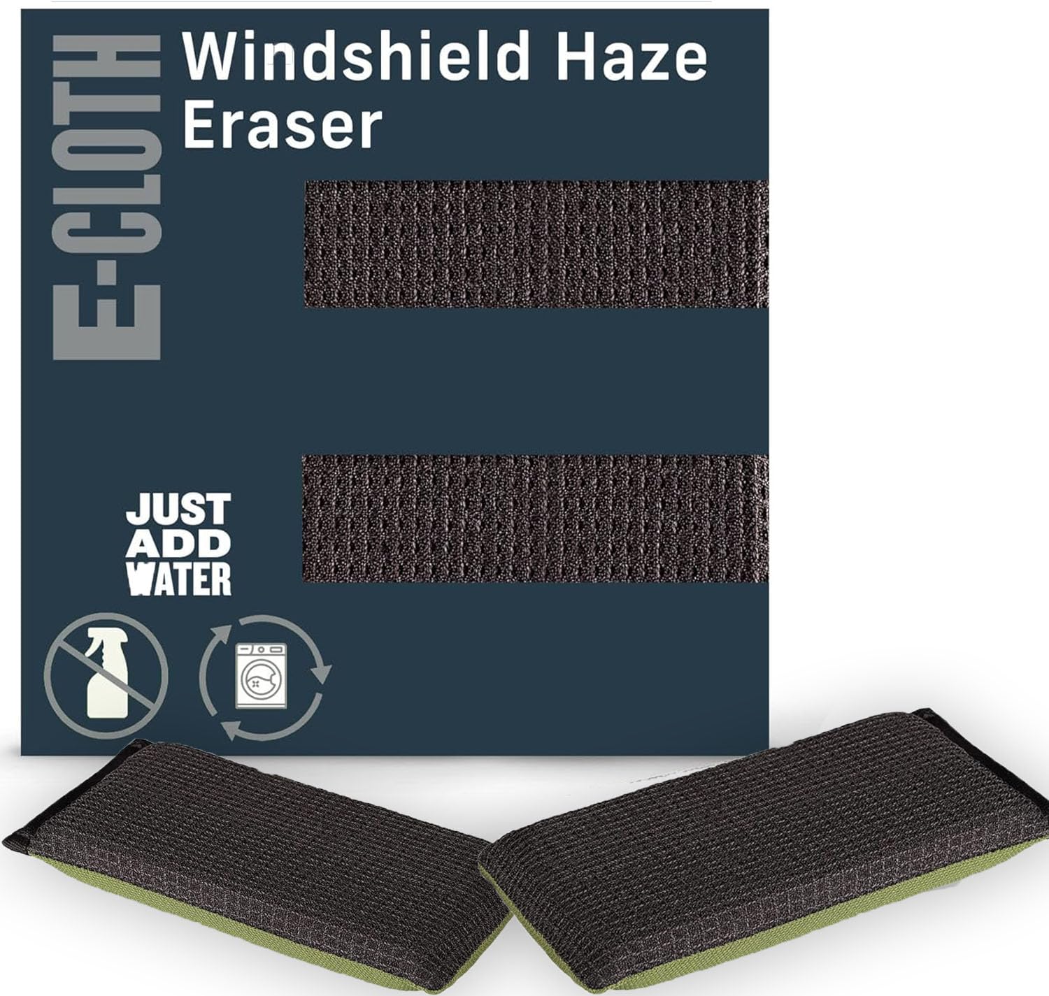 E-Cloth Windshield Haze Eraser, Auto Glass Cleaner, Car Windshield Cleaner, Cleaning Sponge For Windshields, Windows, Mirrors An