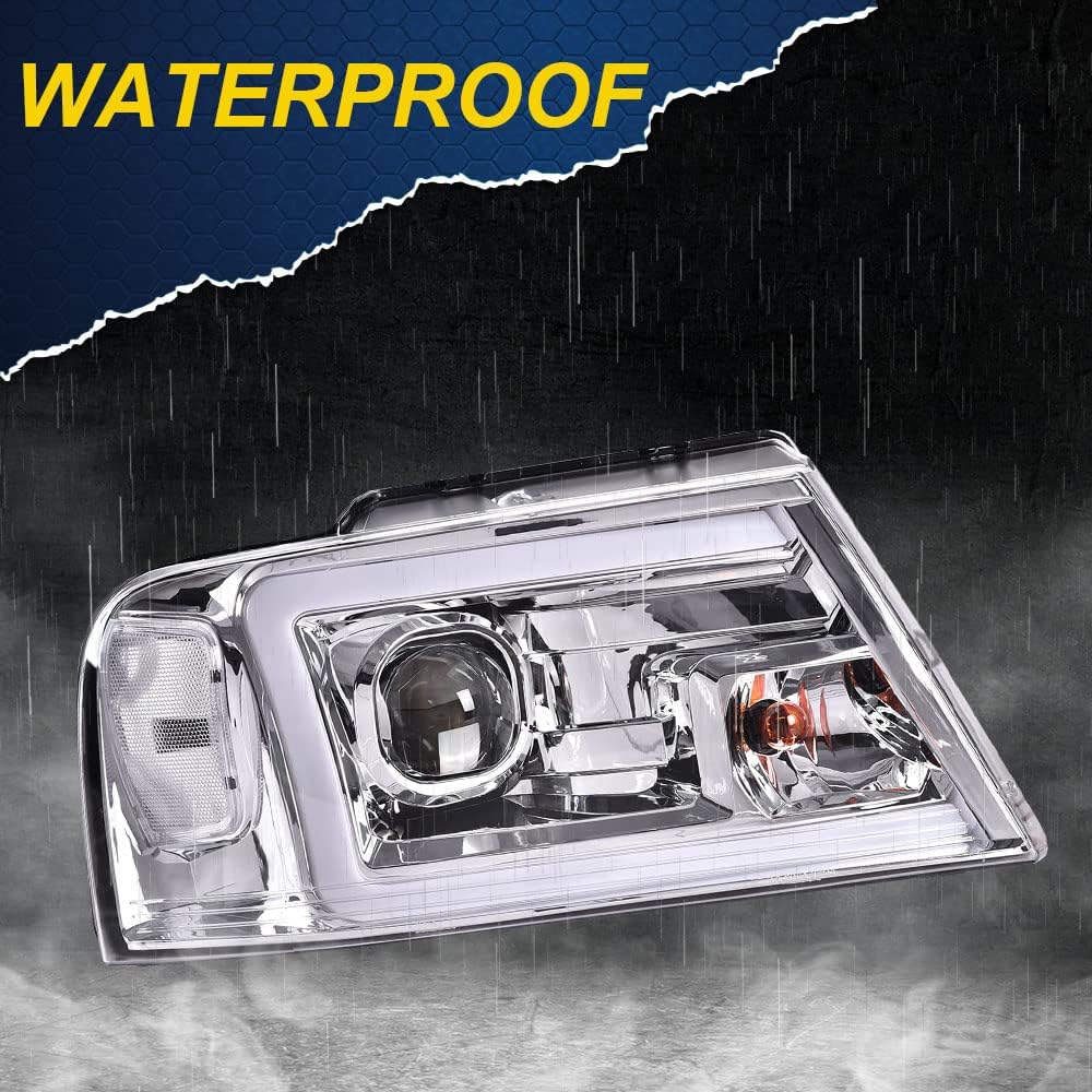 G-Plus Led Drl Headlights, Compatible With 2004-2008 Ford F150, Compatible With 06-08 Lincoln Mark Lt(Not Fit For 04 F150 Herita