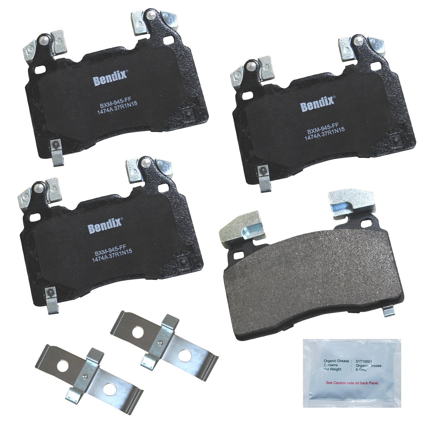 Bendix Priority1 Cfm1474A Semi-Metallic Front Brake Pads For Cadillac Ct6 2017, Cts 2015, Cts 2017, Cts 2019, Chevrolet Camaro 2