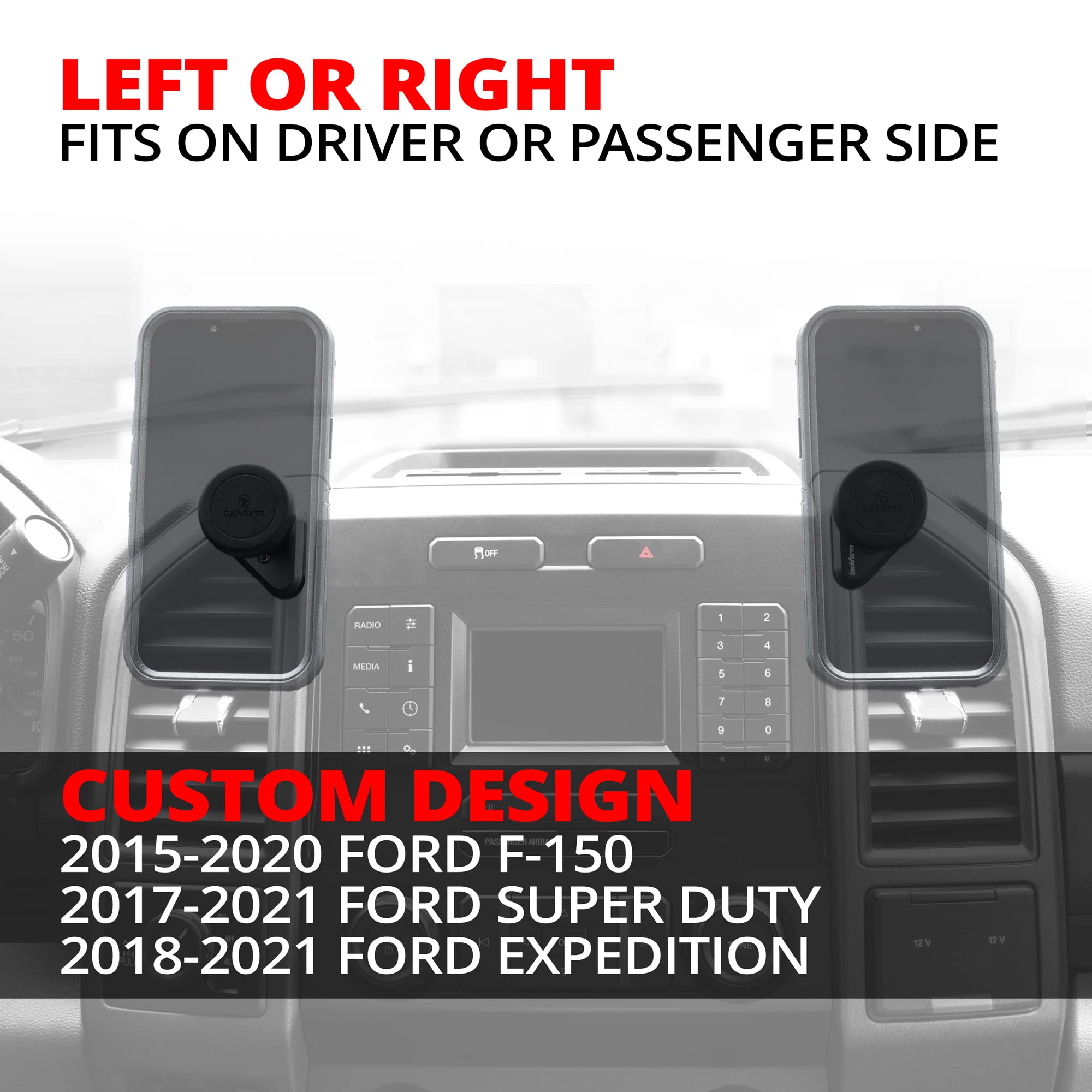 Tackform Vent Mount Compatible With Ford F-150 2015-2020, Expedition 2018-2021, Super Duty 2017-2021 - Magnetic Phone Holder