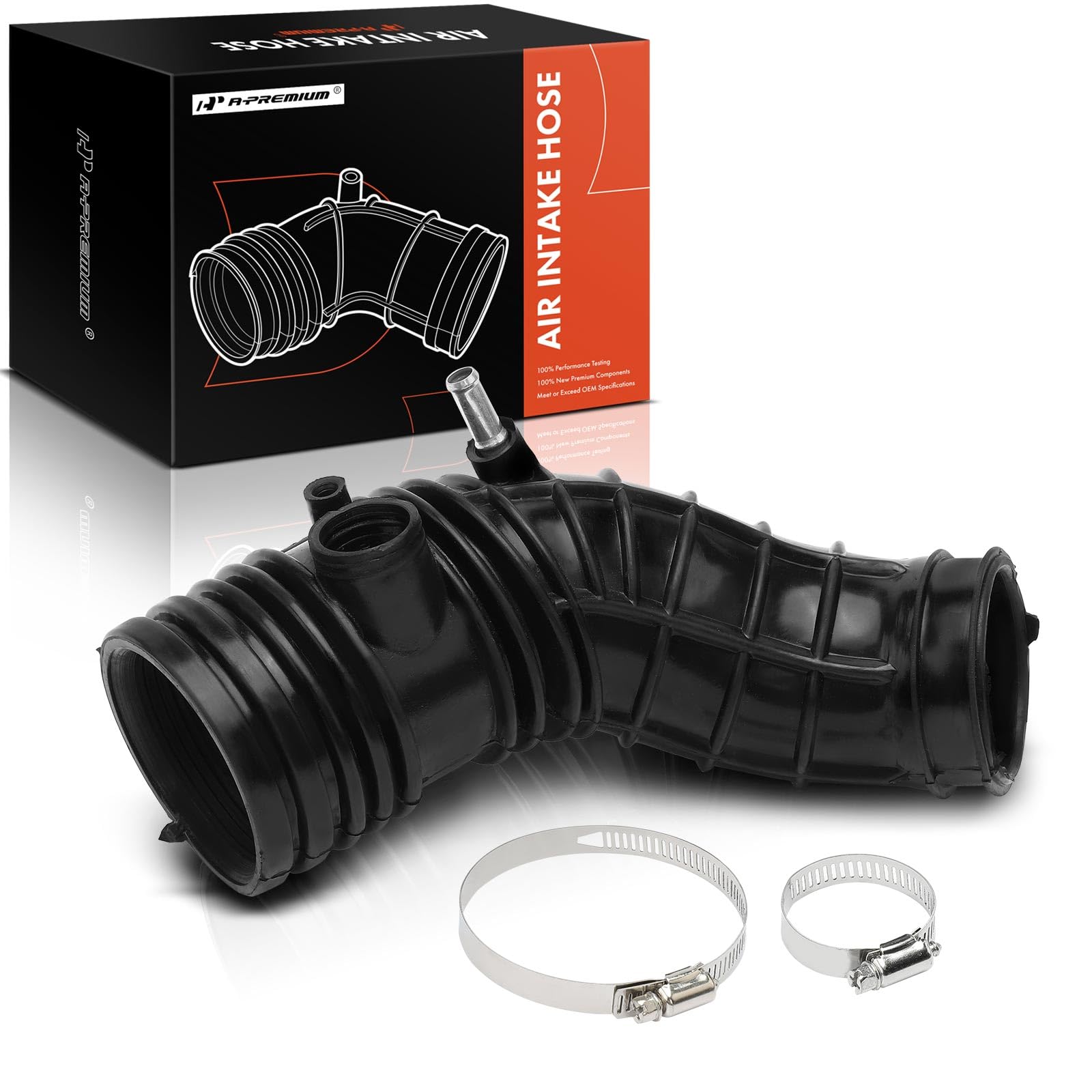 A-Premium Engine Air Intake Hose Tube with Clamps Compatible with Honda Accord 2003 2004 2005 2006 2007, DOHC L4 2.4L, Replace# 