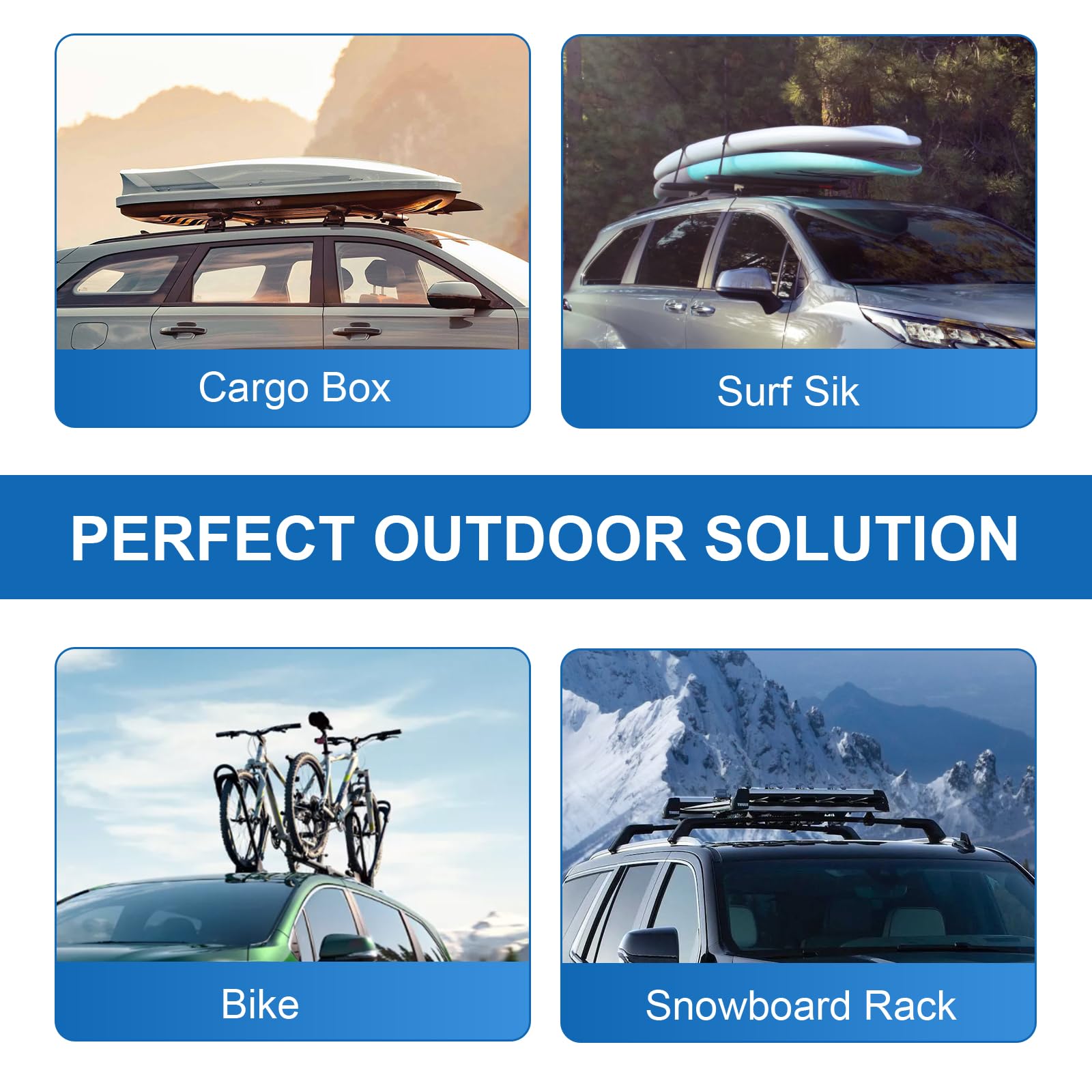 Fengyu Lockable Roof Rack Cross Bars 220Lb Compatible With Subaru Outback Wilderness 2022 2023 2024 2025 Heavy Duty Aluminum Roo
