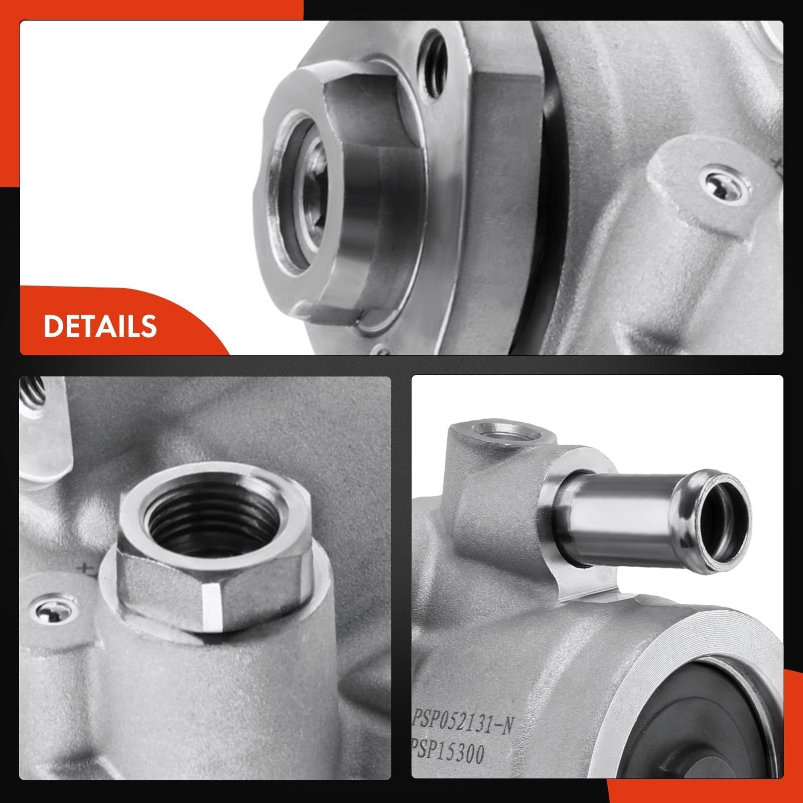 A-Premium Power Steering Pump, Compatible With Volkswagen Jetta 2000-2004, Golf 2000-2003, V6 2.8L, Replace # 21-5300 1J0422154D