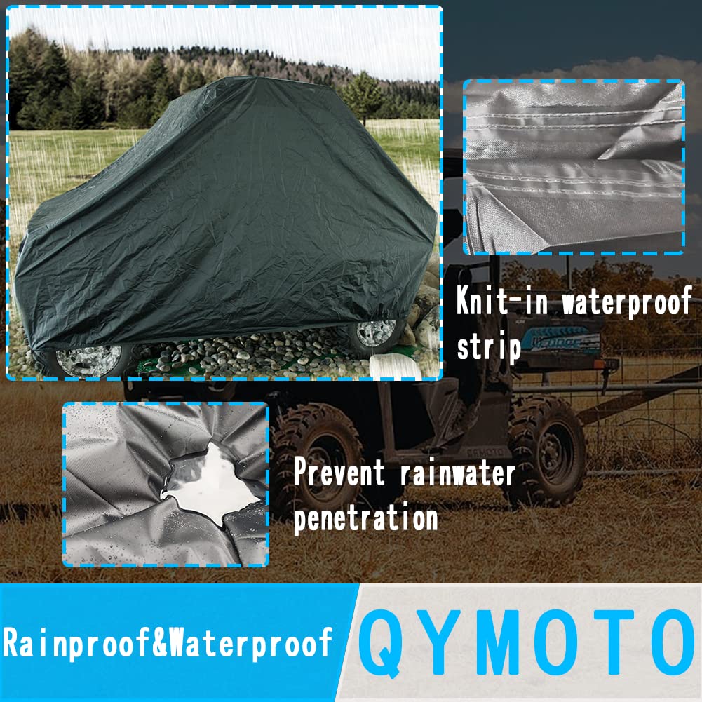 QYMOTO 2-3 Seater CFMOTO UTV Cover 420D Heavy Duty All Weather Storage Cover Fits for CFMOTO Cover Uforce Zforce 500 600 800 950