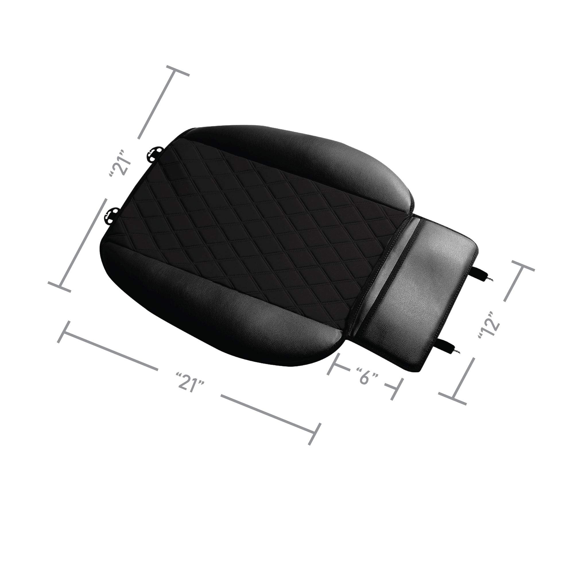 FH Group Car Seat Cover Cushion - 2 Pack Seat Covers for Cars Trucks SUV, Faux Leather Car Seat Cushions, Waterproof Car Seat Co