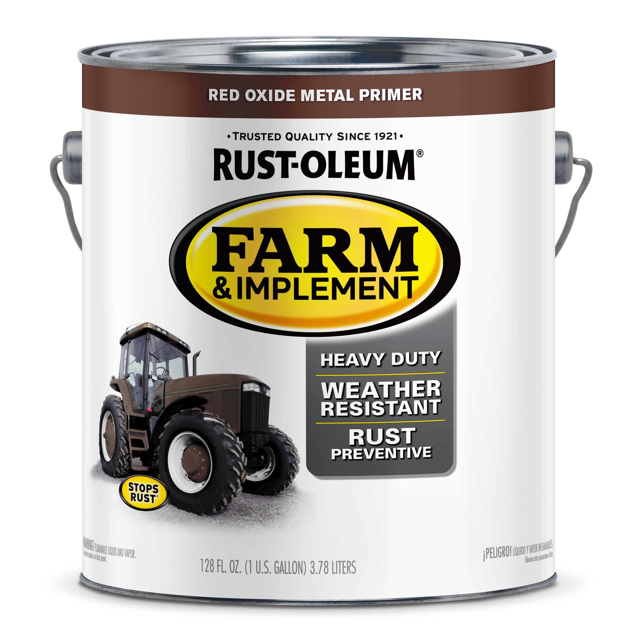 Rust-Oleum 280171 Farm & Implement Enamel Primer, Gallon, Red Oxide Metal Primer