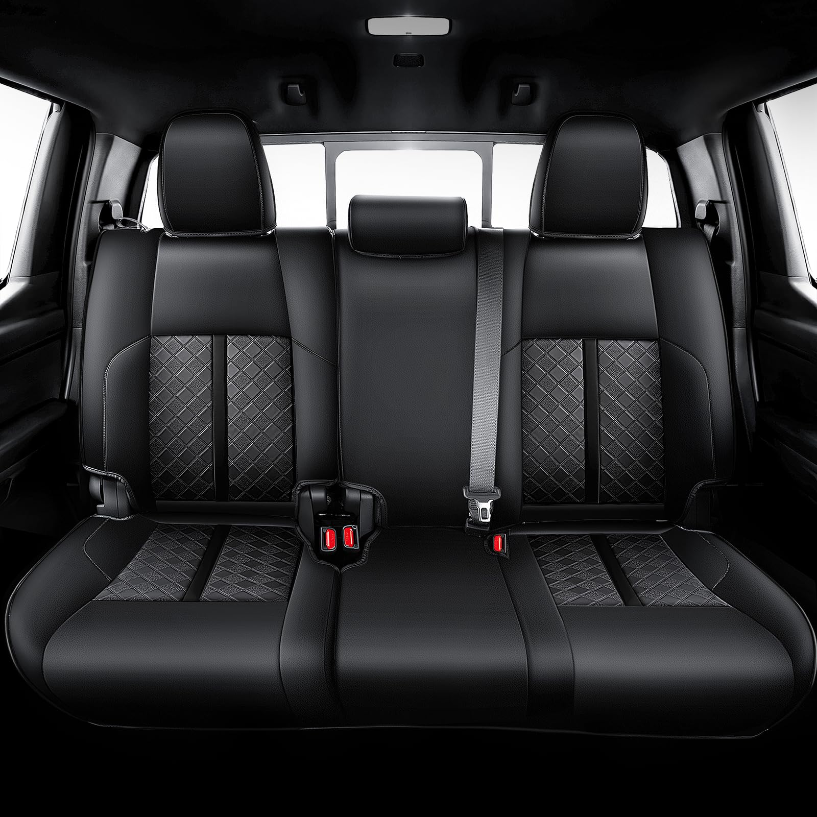 Carlimeki Leather Seat Covers Custom Fit For Tacoma Gen 4Th (2024-2025) Double Cab, For Sr, Sr5, Trd Prerunner, Trd Sport, Trd O