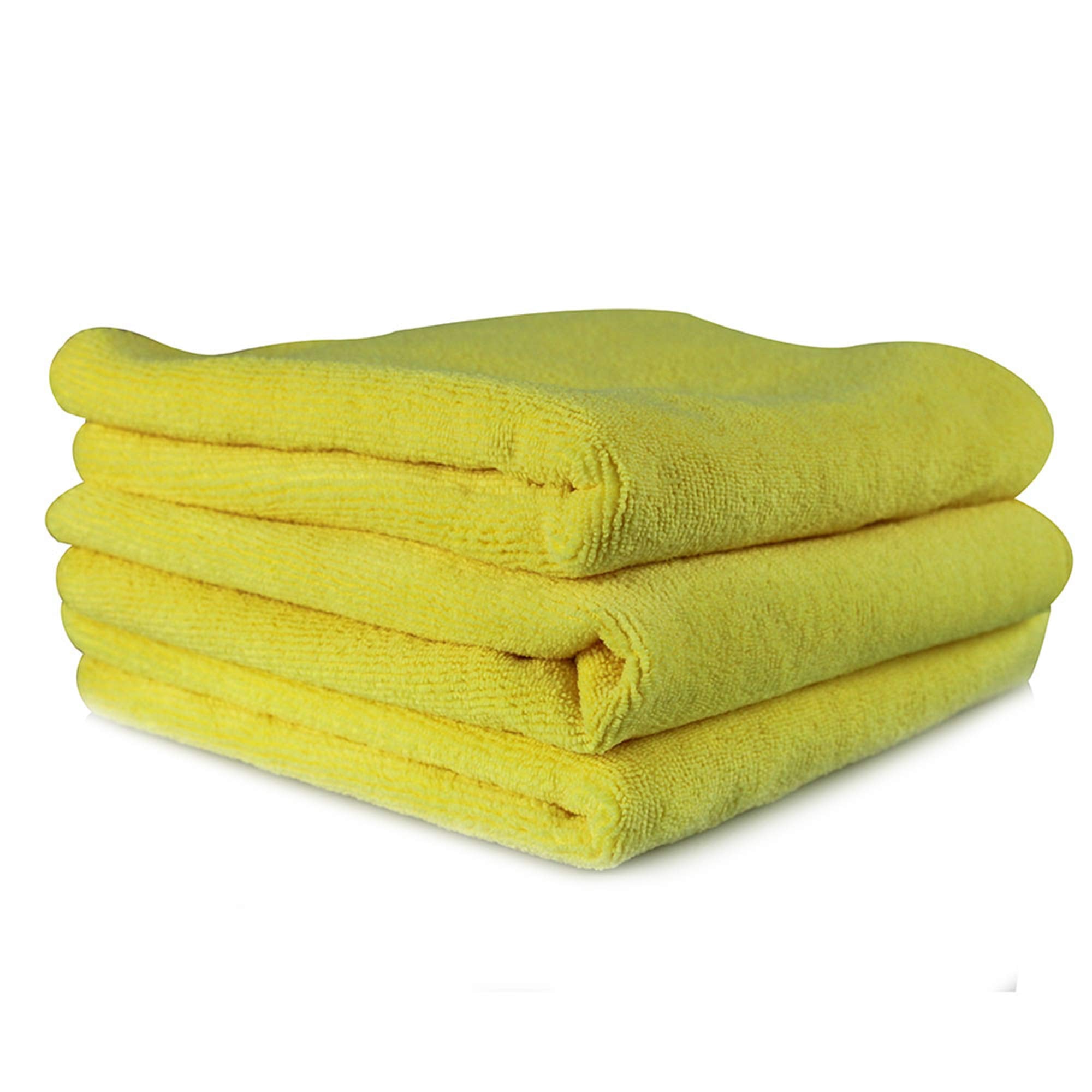 Chemical Guys Micyellow03 Workhorse Professional Microfiber Towel, Yellow (Safe For Car Wash, Home Cleaning & Pet Drying Cloths)