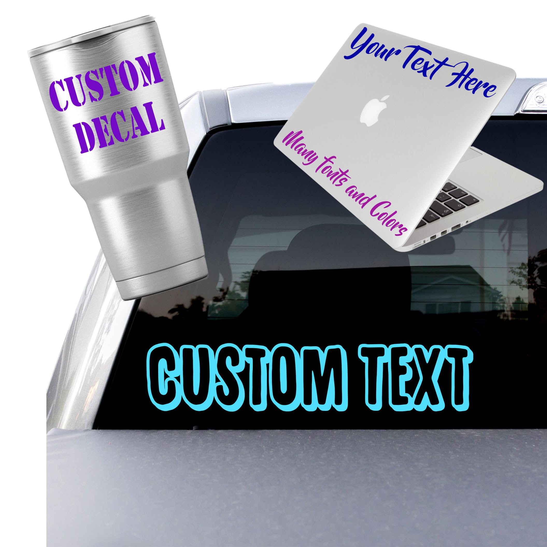 Personalized Custom Font Name Decal Sticker Compatible With Tumbler Cups, Laptop, Phones, Rv, Boats, Helmets, Hardhats, Notebook
