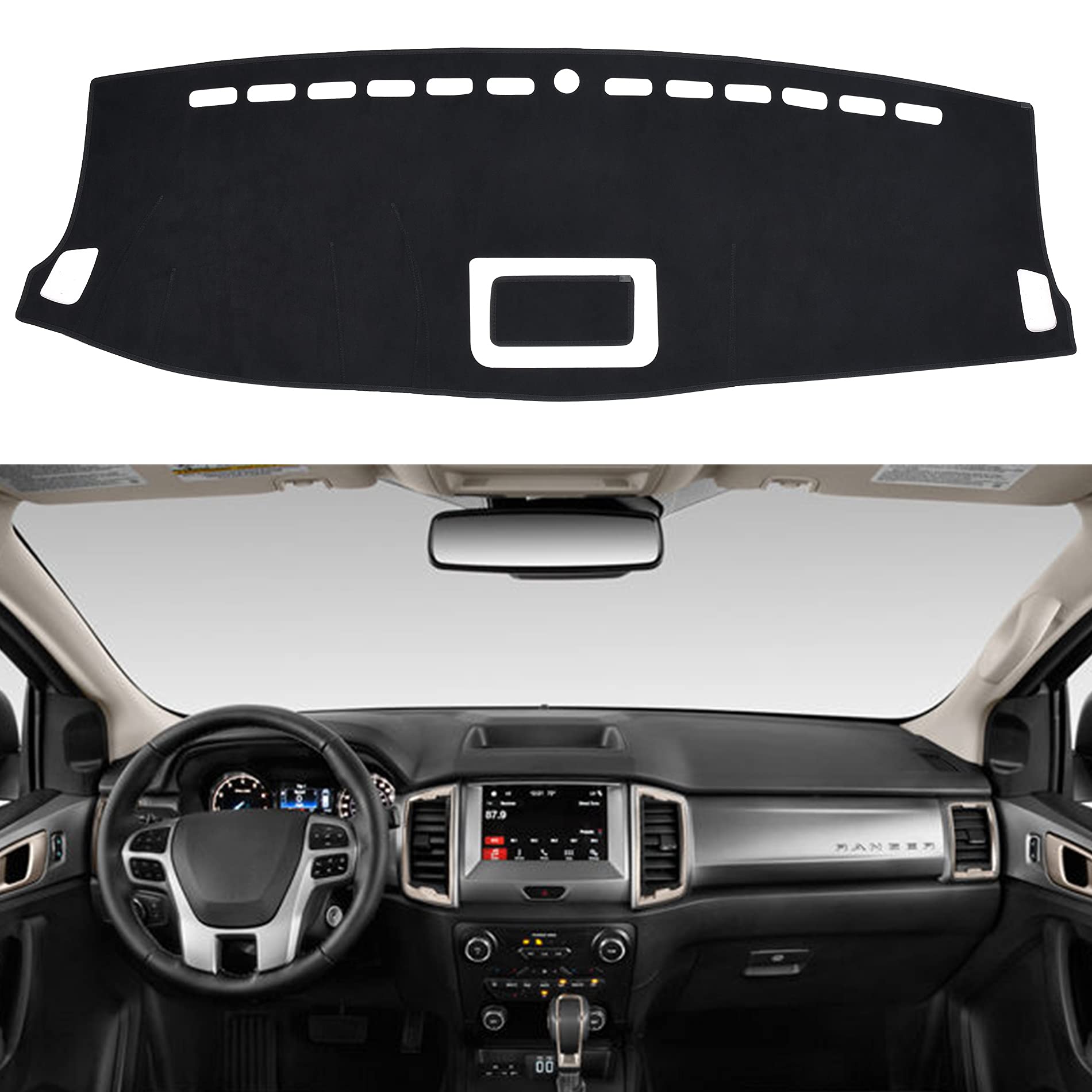 Speedwow Dashboard Dash Board Cover Mat Carpet Compatible With Ranger Pickup 2019-2022
