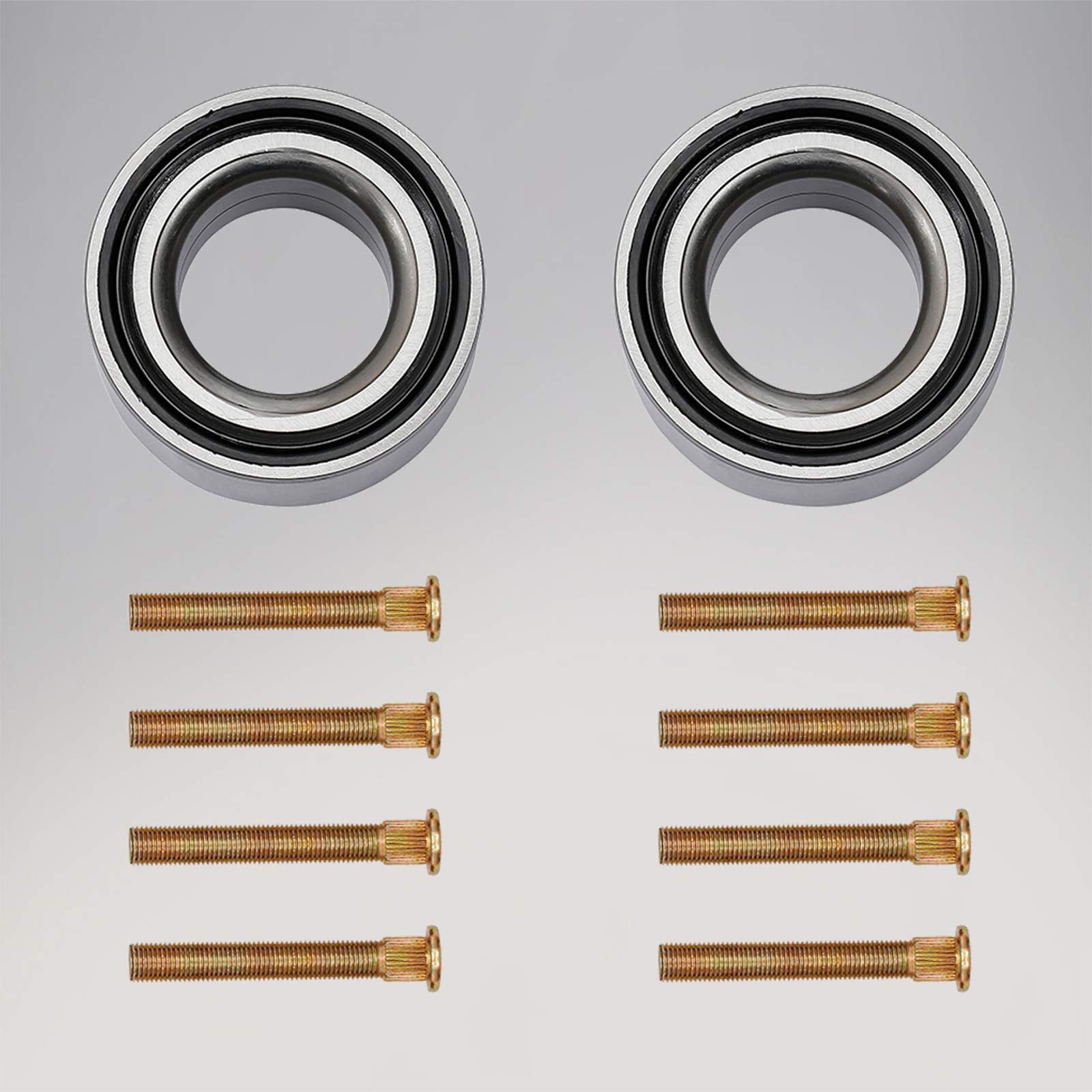 Wheel Hub Service Kit With 44Mm Id Studs Bearings Front Left Right Compatible With Polaris Rzr 570, Polaris Rzr 800 Efi, Polaris Rzr S 800 & More Replaces# 5137219, 3514699, 7518654