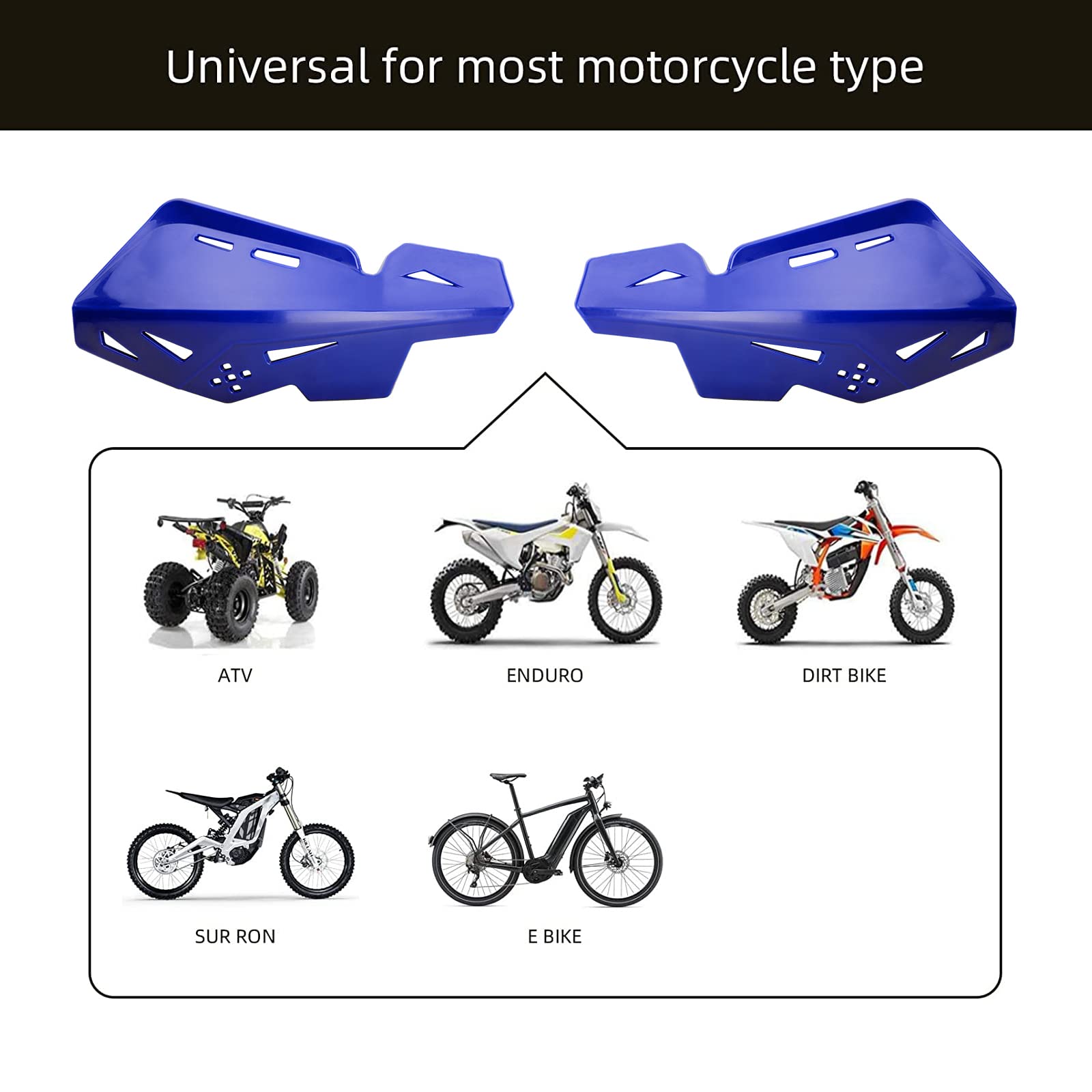 PRO CAKEN Universal 7/8'' 22mm and 1 1/8'' 28mm Handle Bar Hand Guards Nylon Bracket for Dirt Bike Motocross ATV for SX SXF EXC