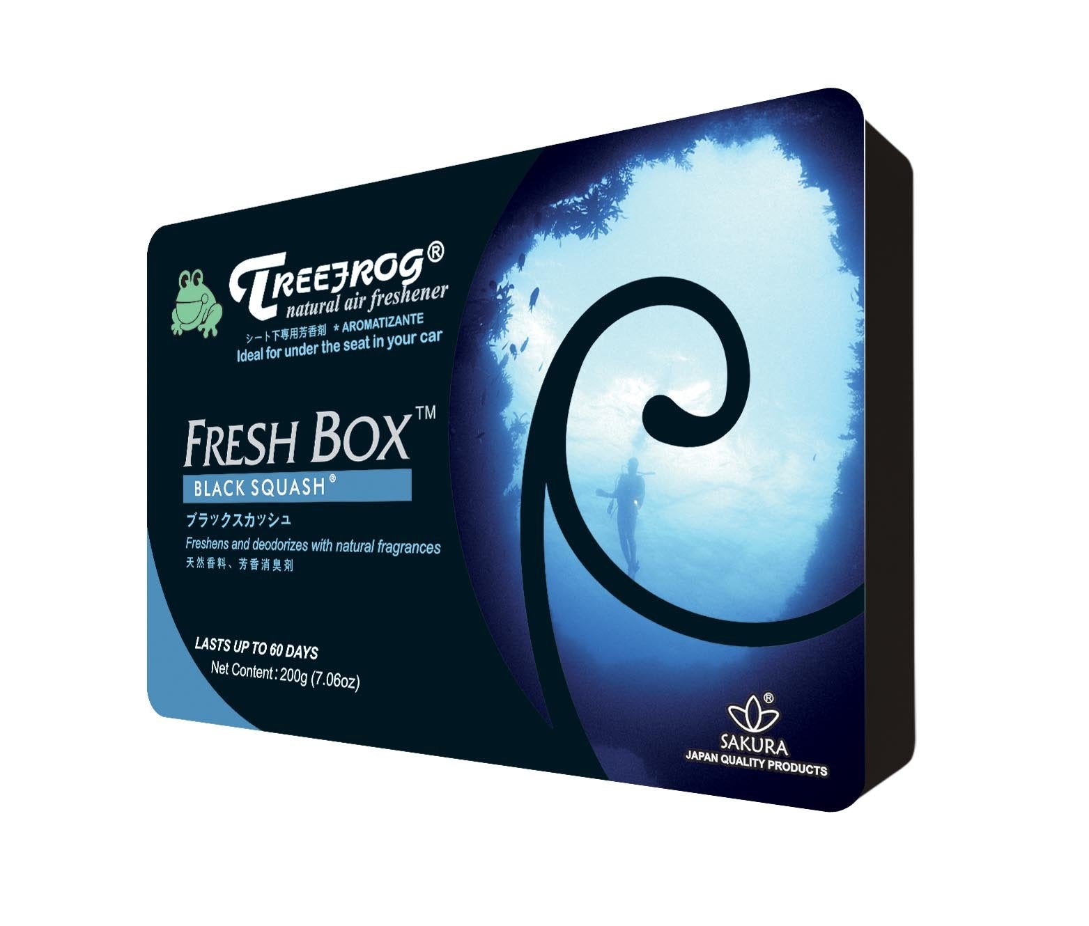 Treefrog Assorted Scent Car Air Freshener - 6 Packs (Melon, Lemon, New Car, Marine Squash, White Peach, Black Squash) - 42.36 oz,