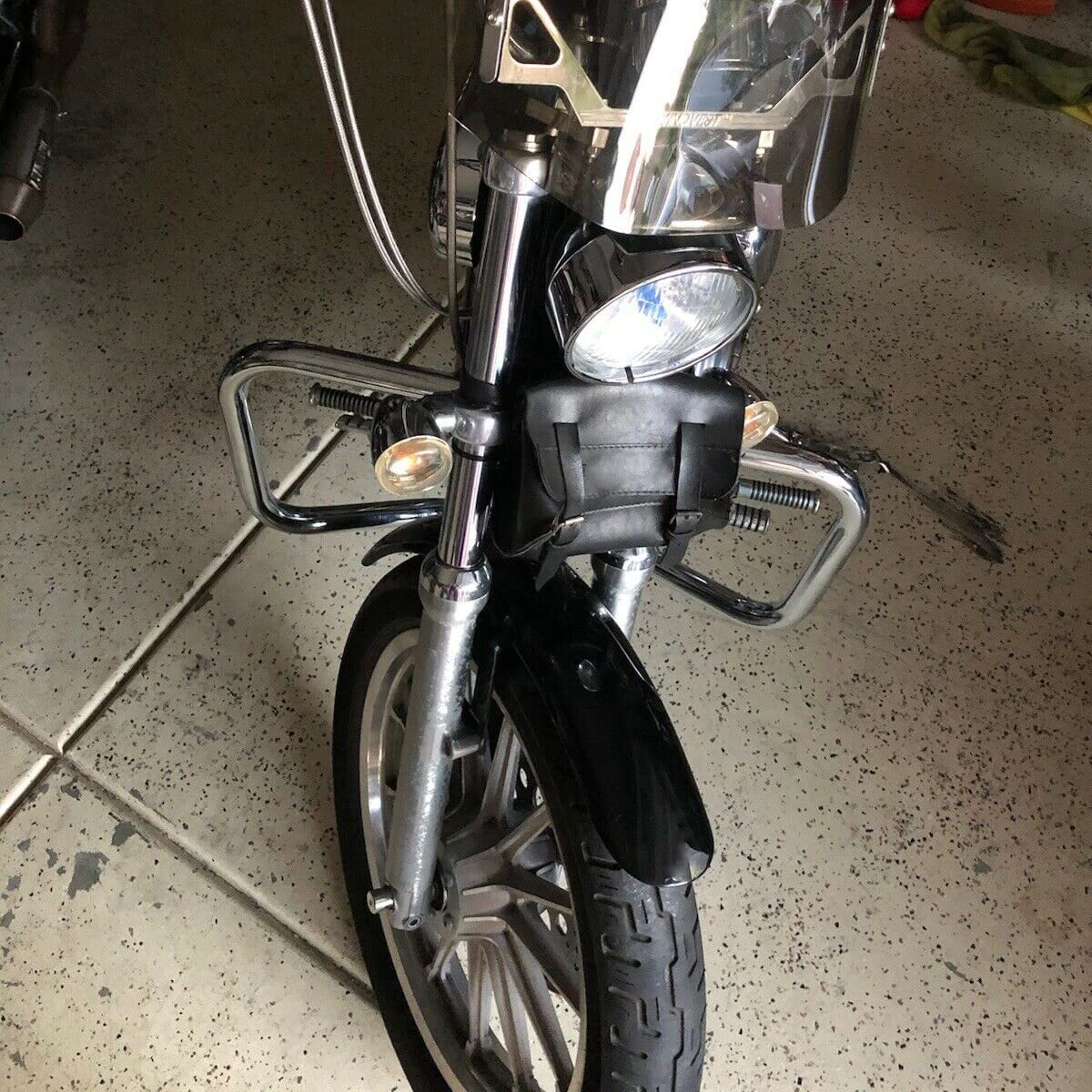 Ecotric Engine Crash Bar Compatible With 1986-2003 Harley Sportster 883 Xlh883; 1996-2003 1200 Custom Xl1200C Sport Xl1200S; 198