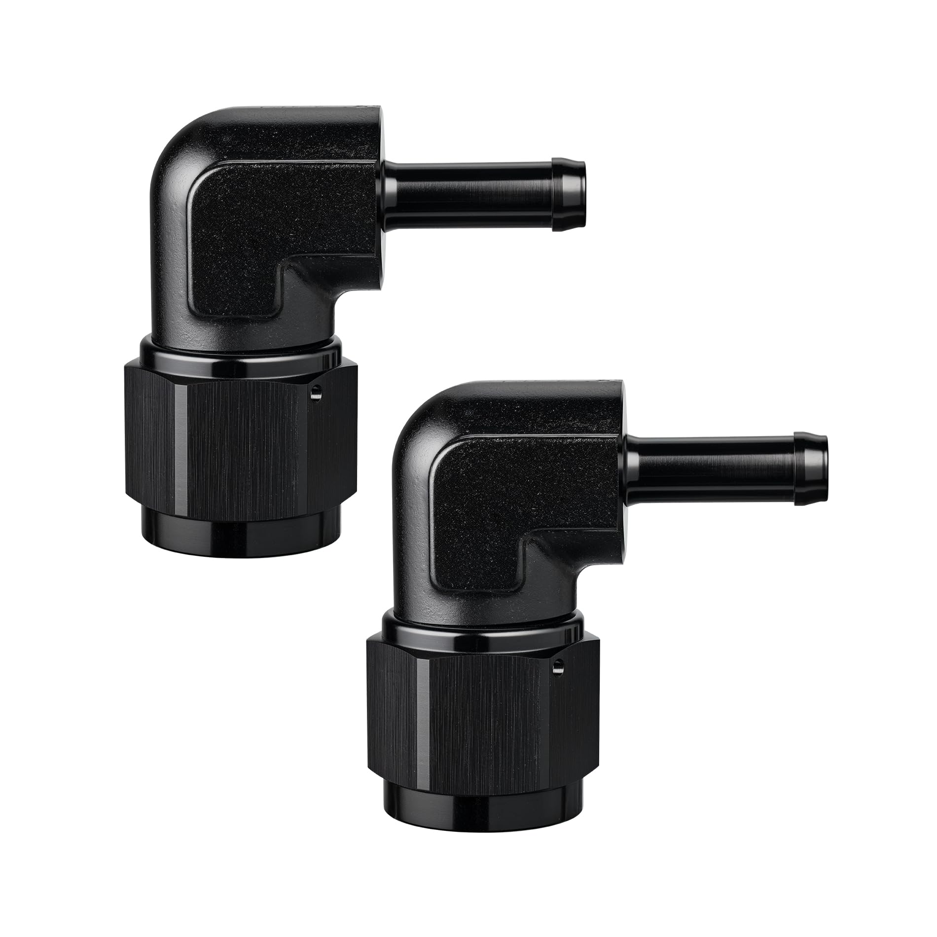 EVIL ENERGY 10AN Female to 5/16'' Barb Hose Fitting 90 Degree Swivel 2PCS