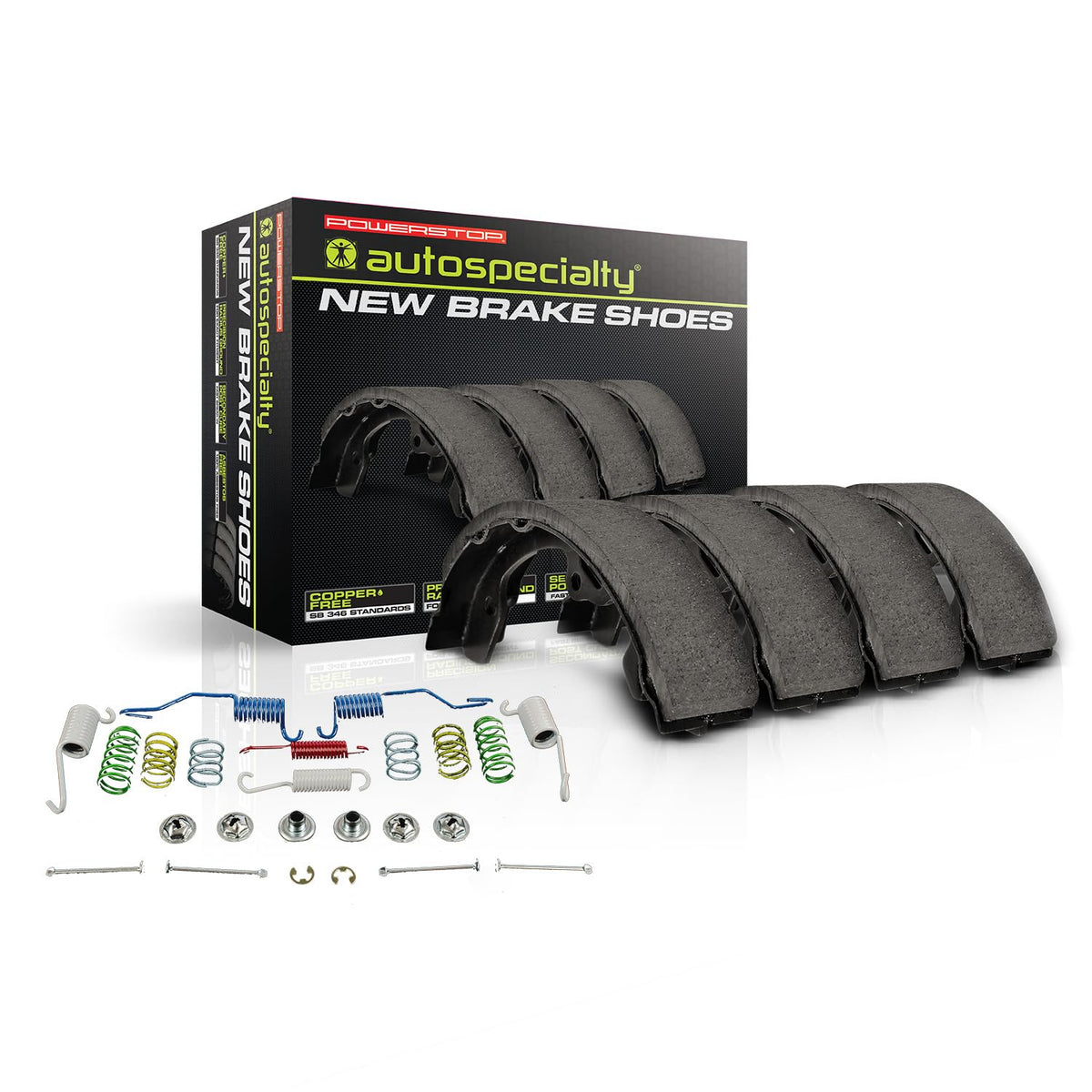 Power Stop Rear SSH871 Autospecialty Brake Shoes With Hardware For Toyota Tacoma 2005-2022 [Model Specific]