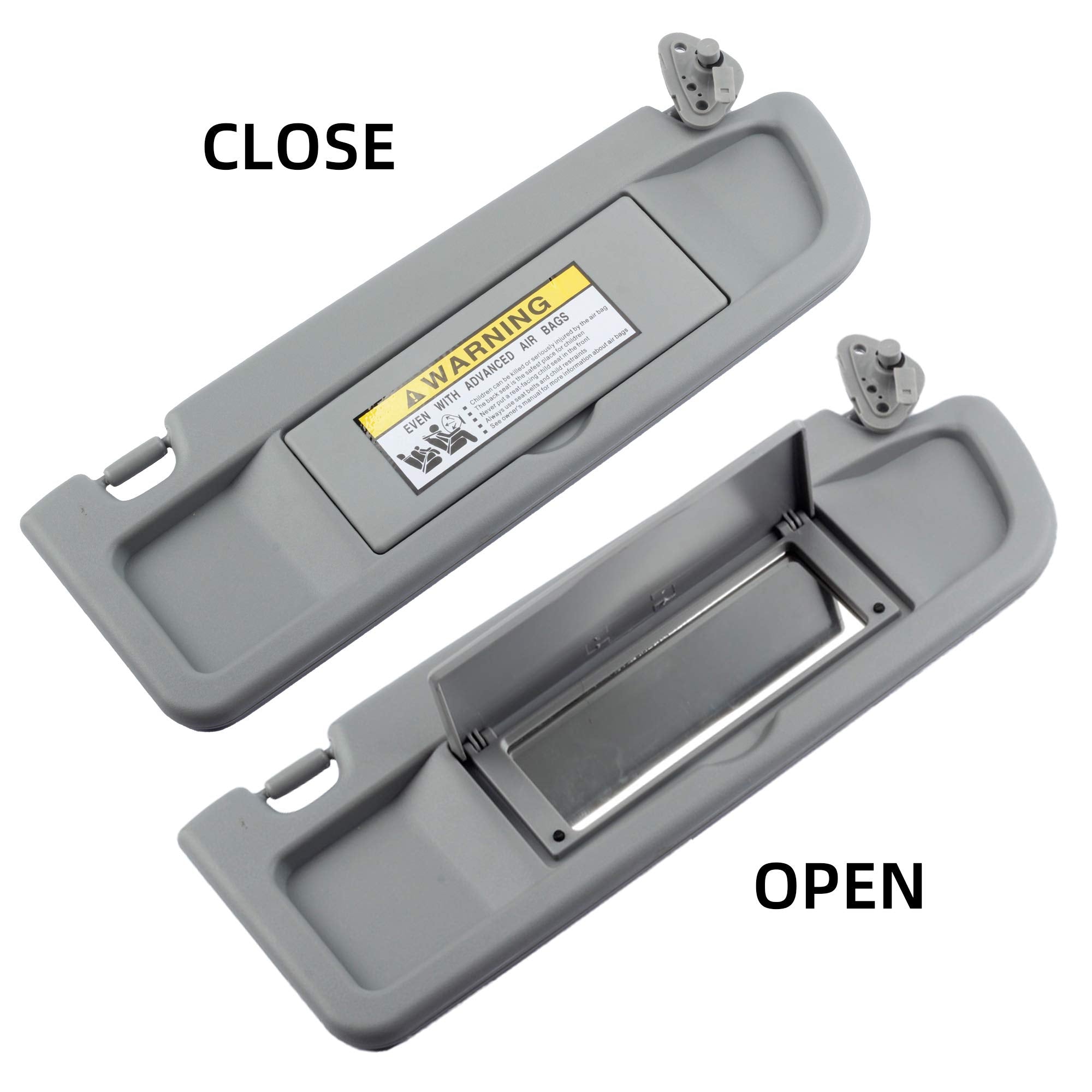 Dasbecan Clear Gray Right Passenger Side Sun Visor Compatible With Honda Civic 2006-2011 Replaces# 83230-Sna-A01Zc