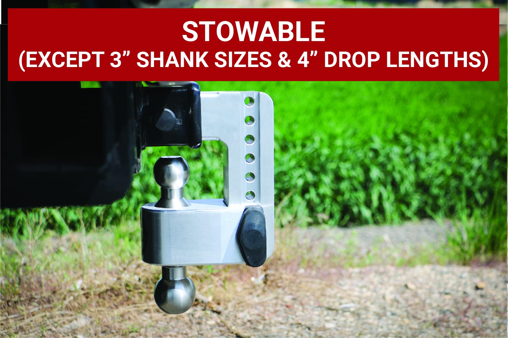 Weigh Safe Adjustable Trailer Hitch Ball Mount, 8 Adjustable Drop Hitch For 2.5 Receiver W/2 Pc Keyed Alike Lock Set, Heavy Duty Aluminum Trailer Tow Hitch W/Stainless Steel Tow Balls,18,500 Lbs Gtw