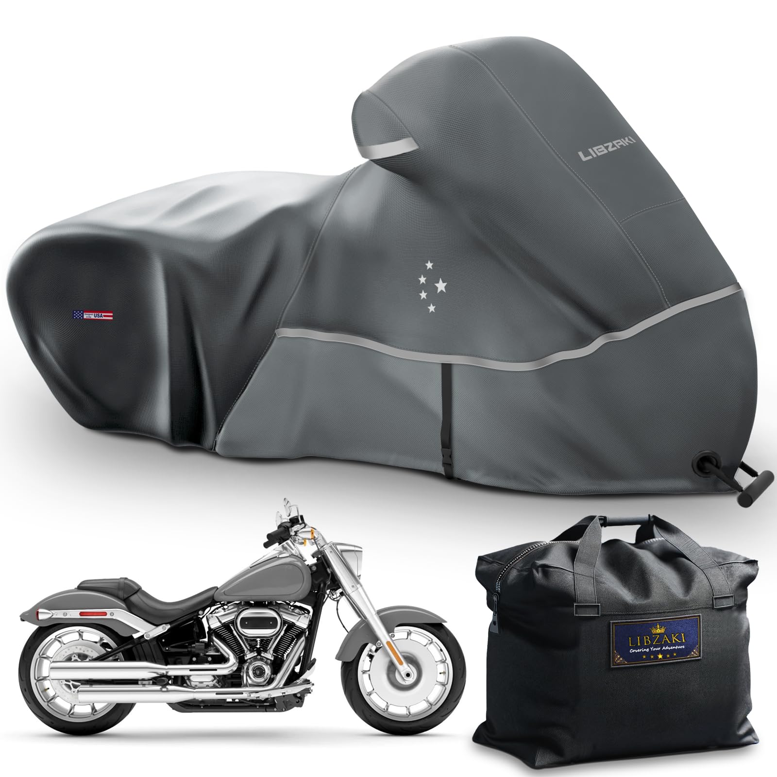 Motorcycle Cover Li Libzaki 600D Heavy Duty Storage All Season Universal Weather Waterproof Outdoor Protection 96'' Xxl Vehicle