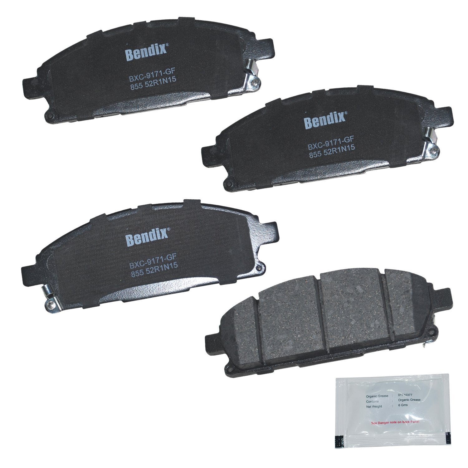 Bendix Priority1 Cfc855 Ceramic Front Brake Pads For Acura Mdx 2006-2003, Infiniti Q45 2001-1997, Qx4 2003-1997, Nissan Pathfind