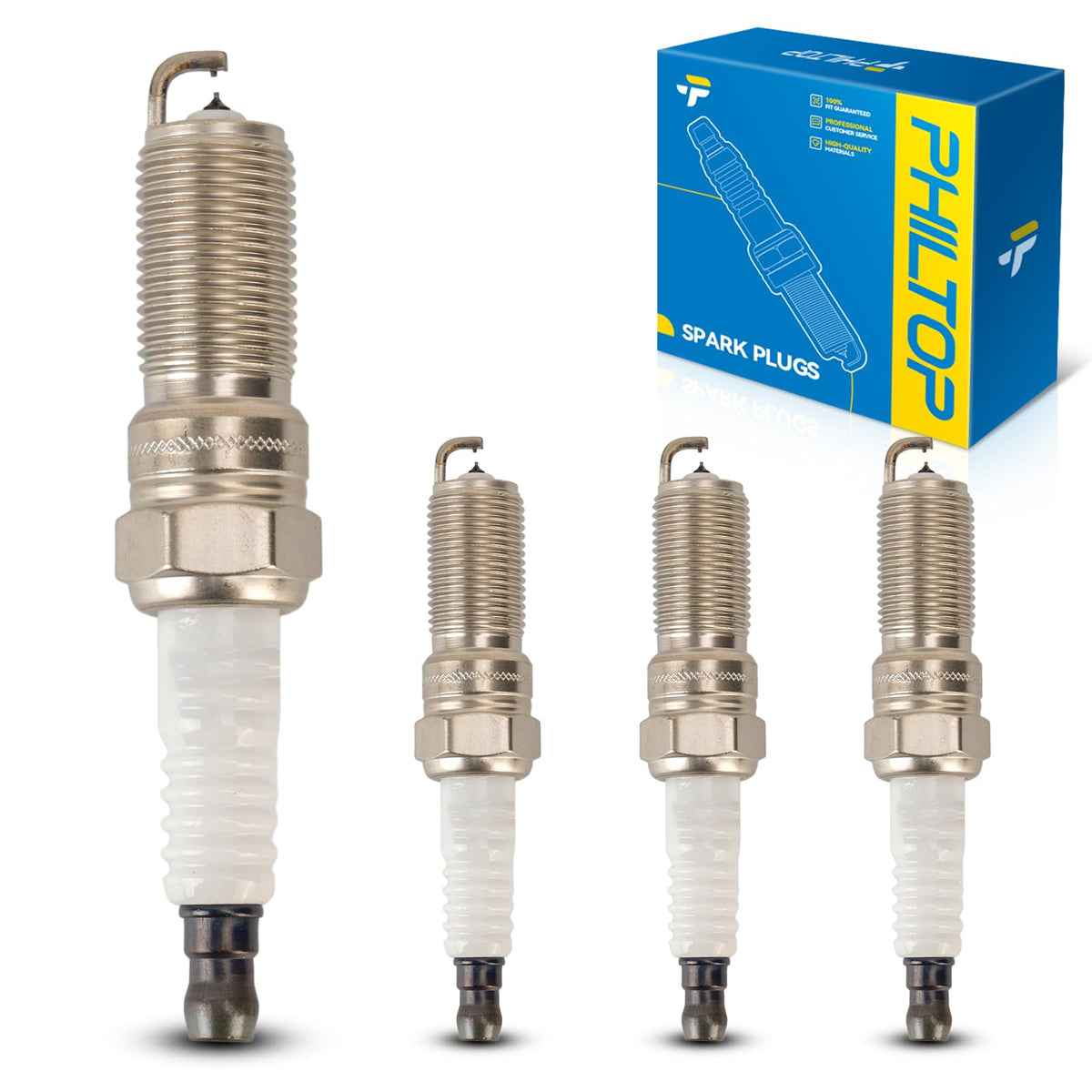 PHILTOP 90083 Double Iridium Spark Plugs, LTR5BI-13 3811 Replacement for 2006-2013 Mazda3 Mazda6, 2008-2010&2012-2015 Mazda5, 20