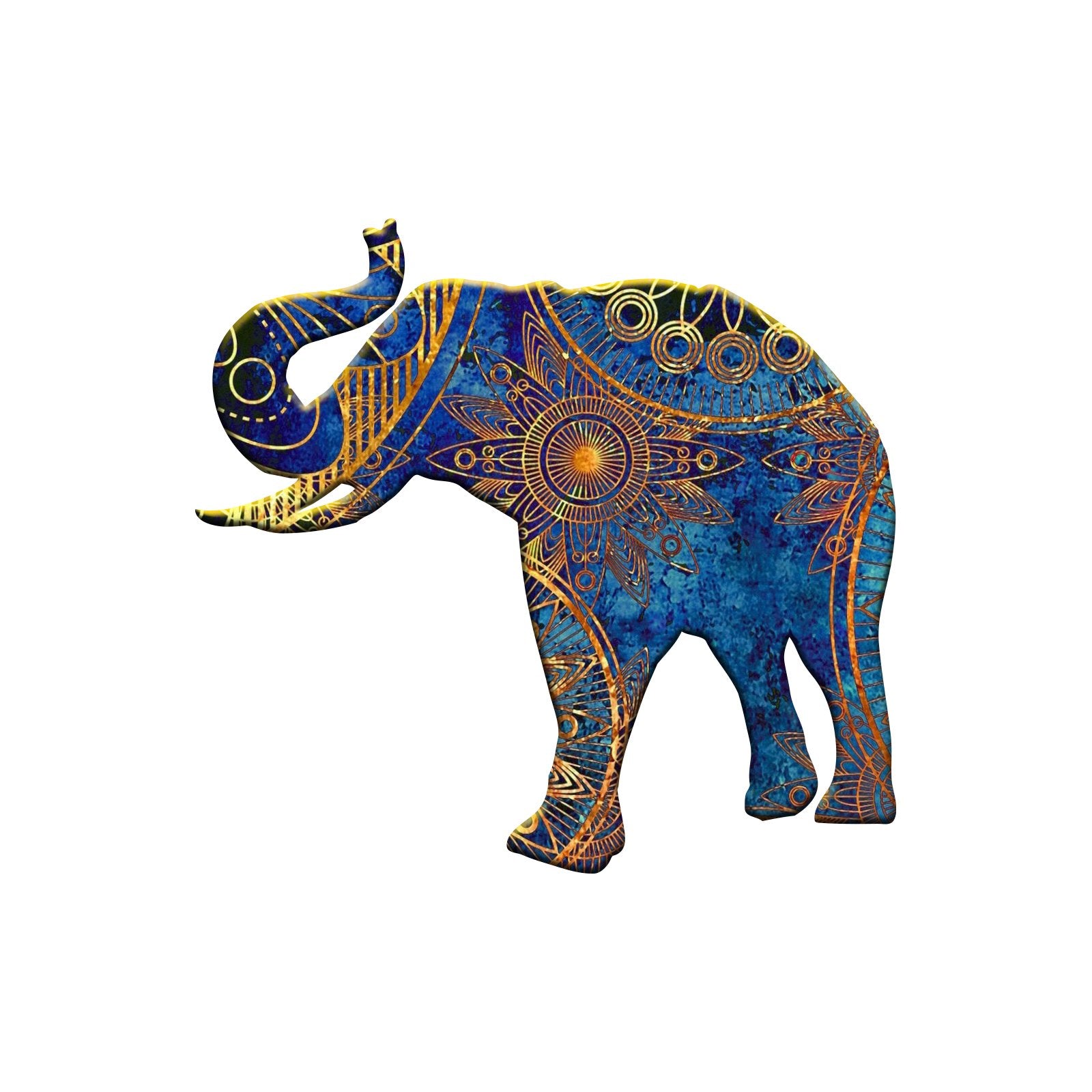 Mandala Elephant Laptop Trackpad Sticker 3'' Tall X 3'' Wide